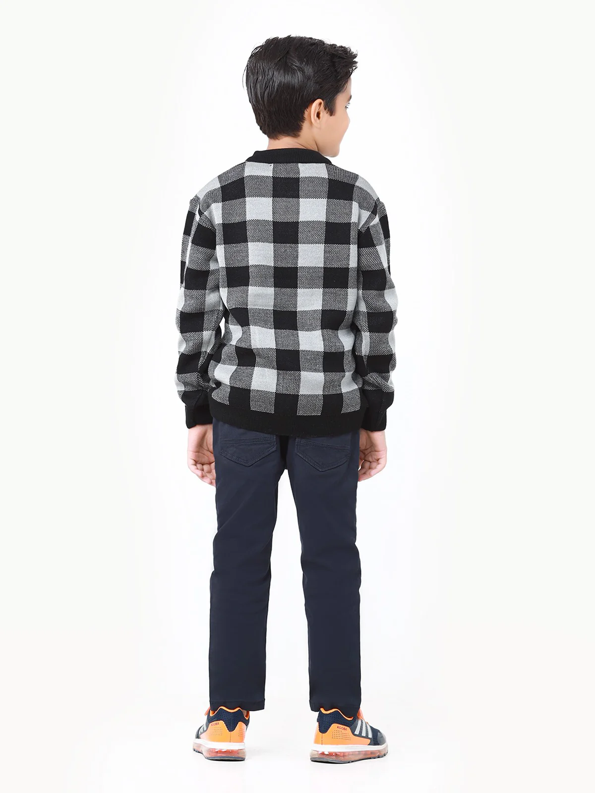 Zipper Check Sweater - EBTSWT22-018 - Image 6