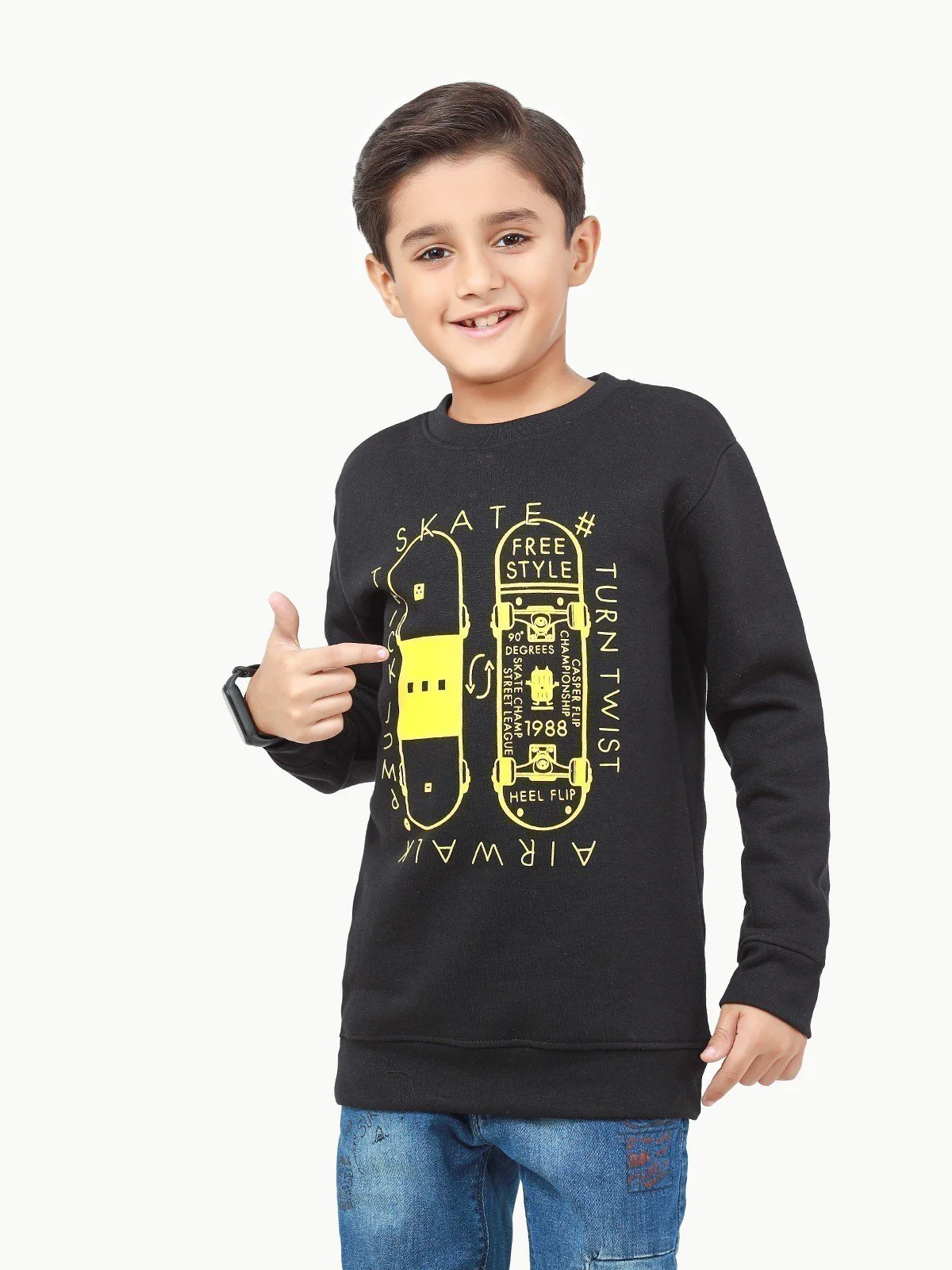 Crew Neck Graphic Sweatshirt - EBTSS22-005