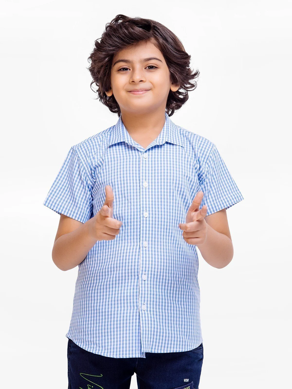Half Sleeves Check Shirt - EBTS23-27478