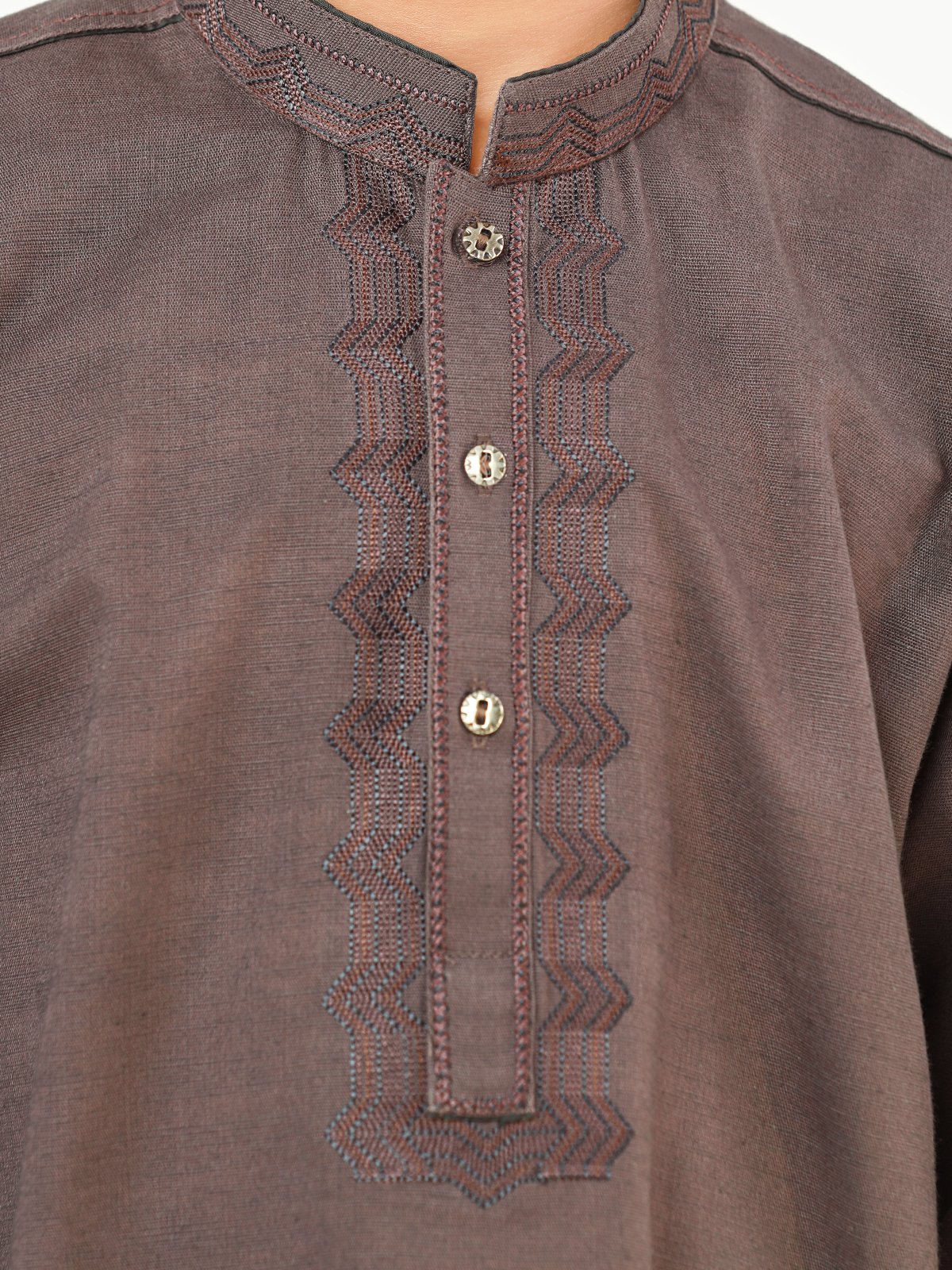 Embroidered Cotton Kurta - EBTK22-3834 - Image 5
