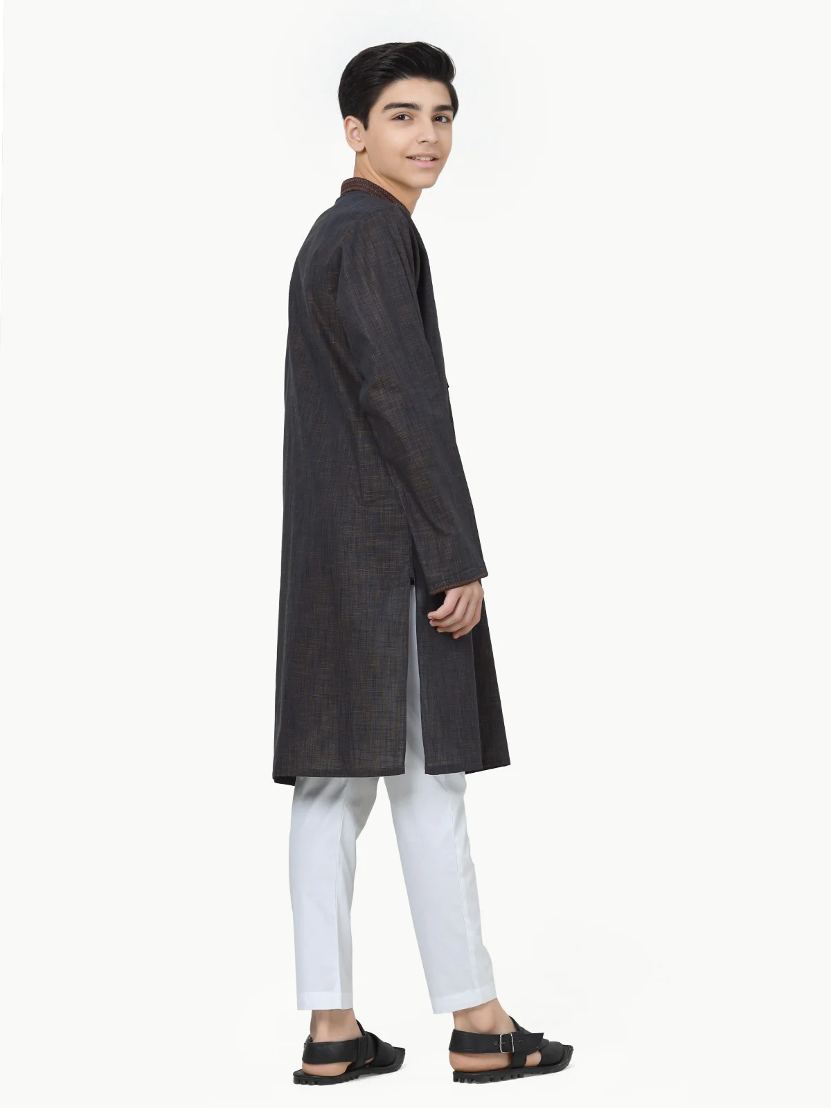 Embroidered Cotton Kurta - EBTK23-3847 - Image 6