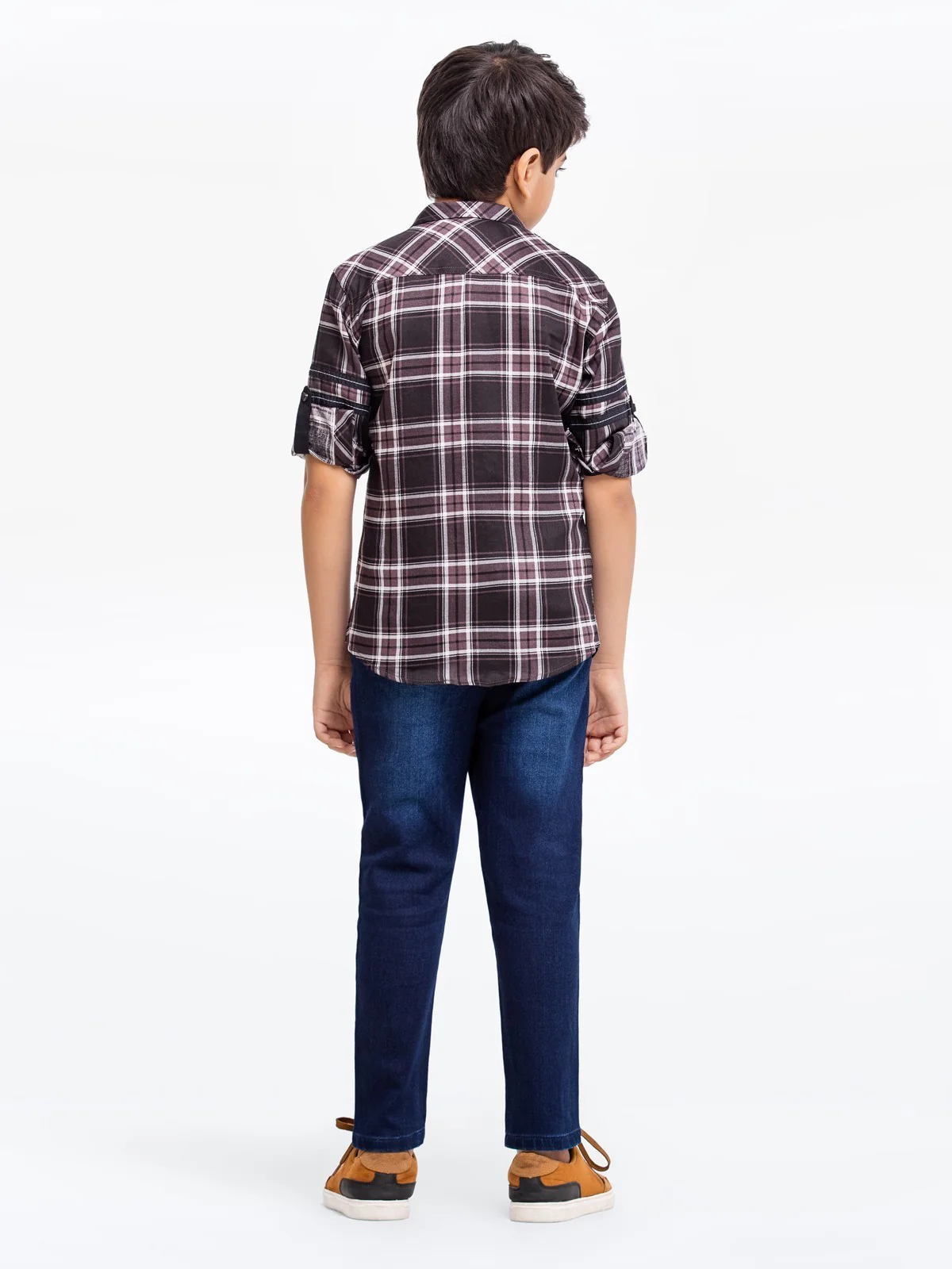 Half Sleeves Check Shirt - EBTS23-27466 - Image 5