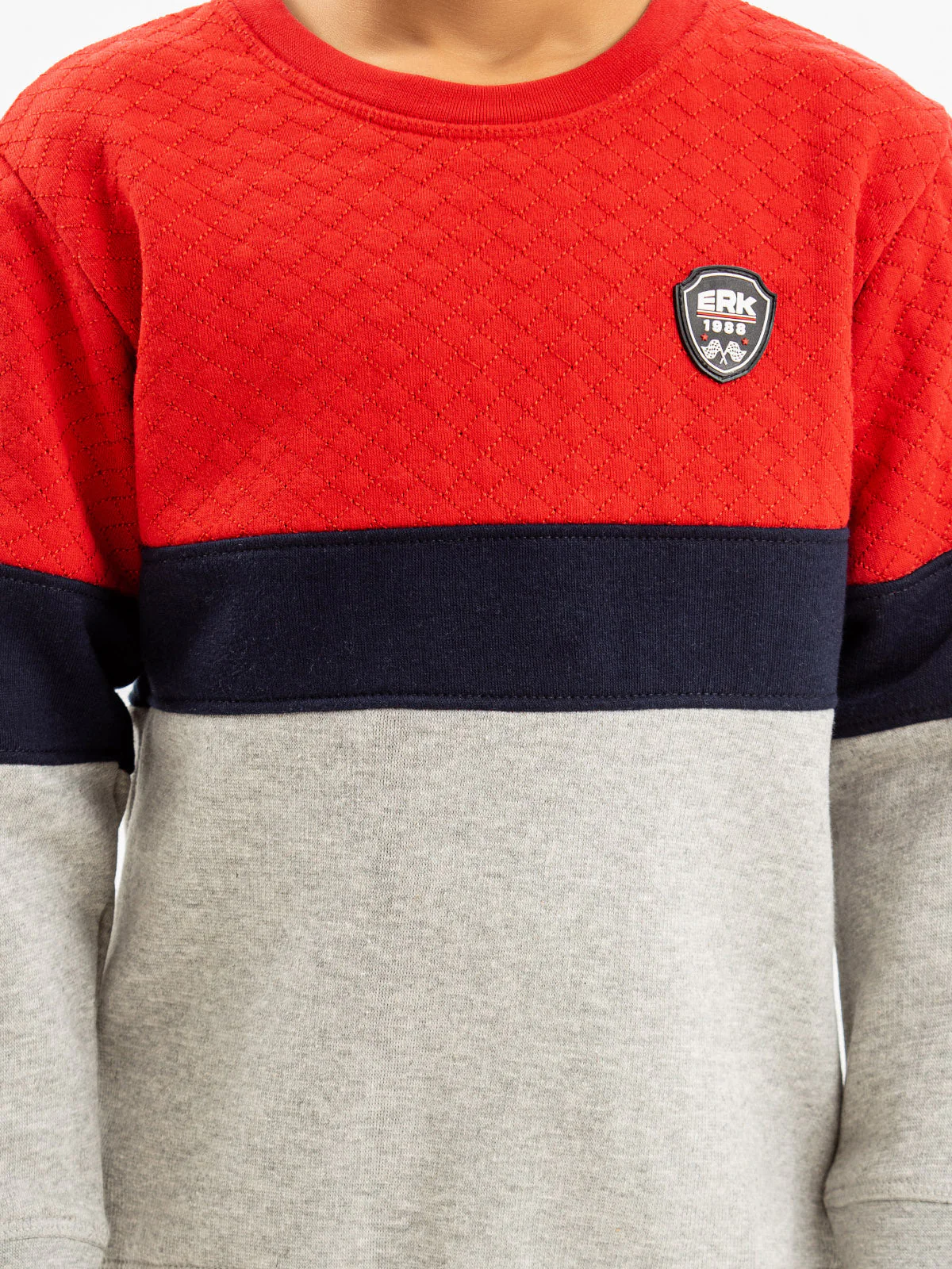 Crew Neck Color-Block Sweatshirt - EBTSS23-010 - Image 4