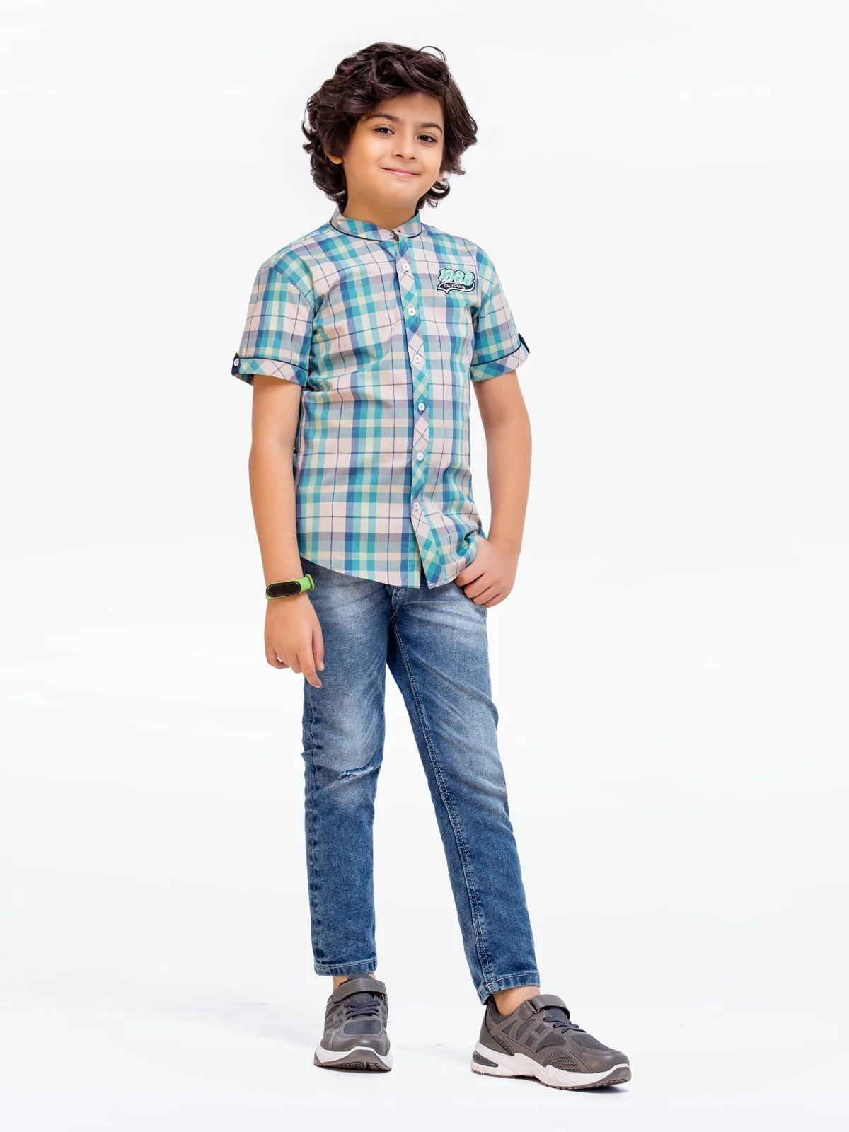 Half Sleeves Check Shirt - EBTS22-27448 - Image 3