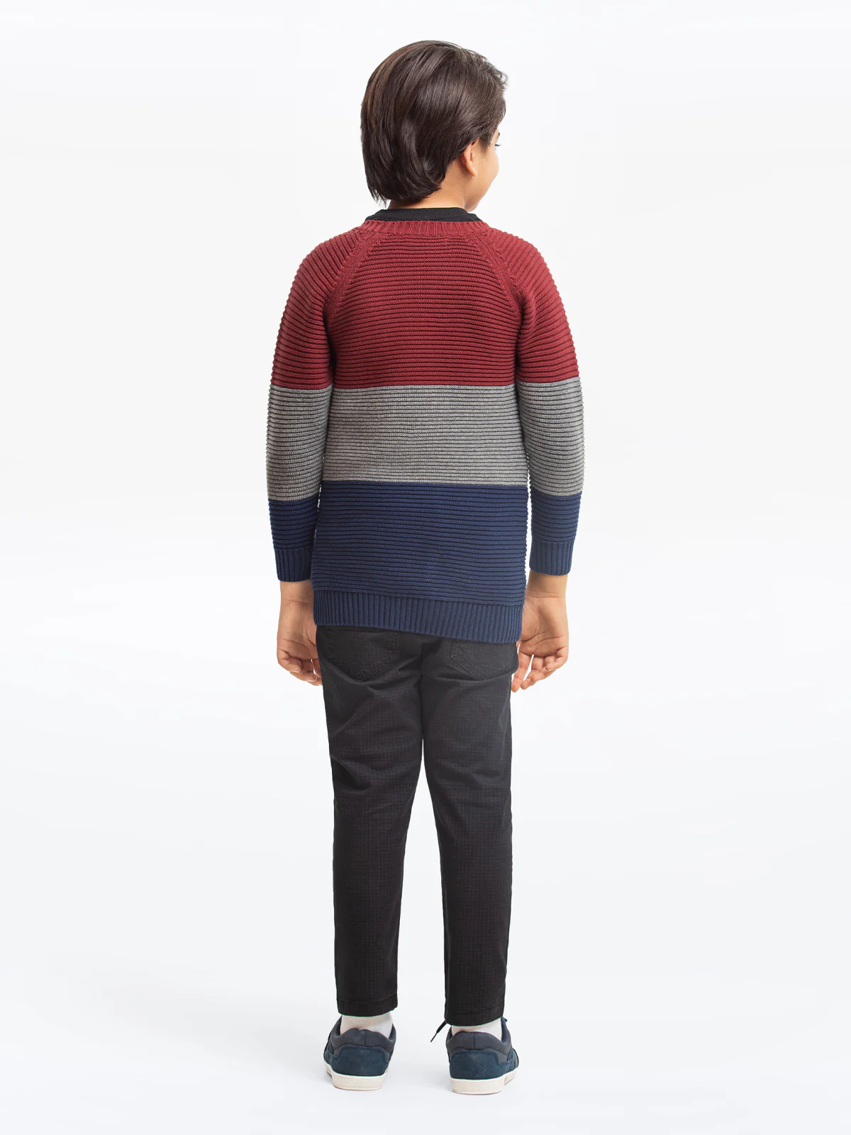 Crew Neck Color-Block Sweater - EBTSWT23-011 - Image 5