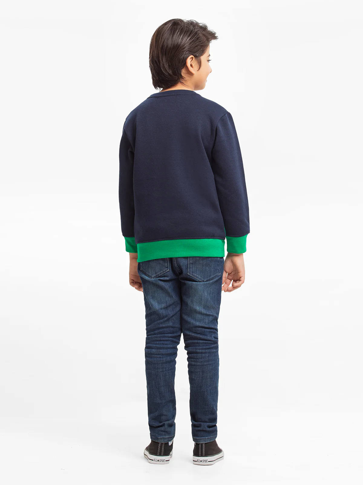 Crew Neck Color-Block Sweatshirt - EBTSS23-011 - Image 5