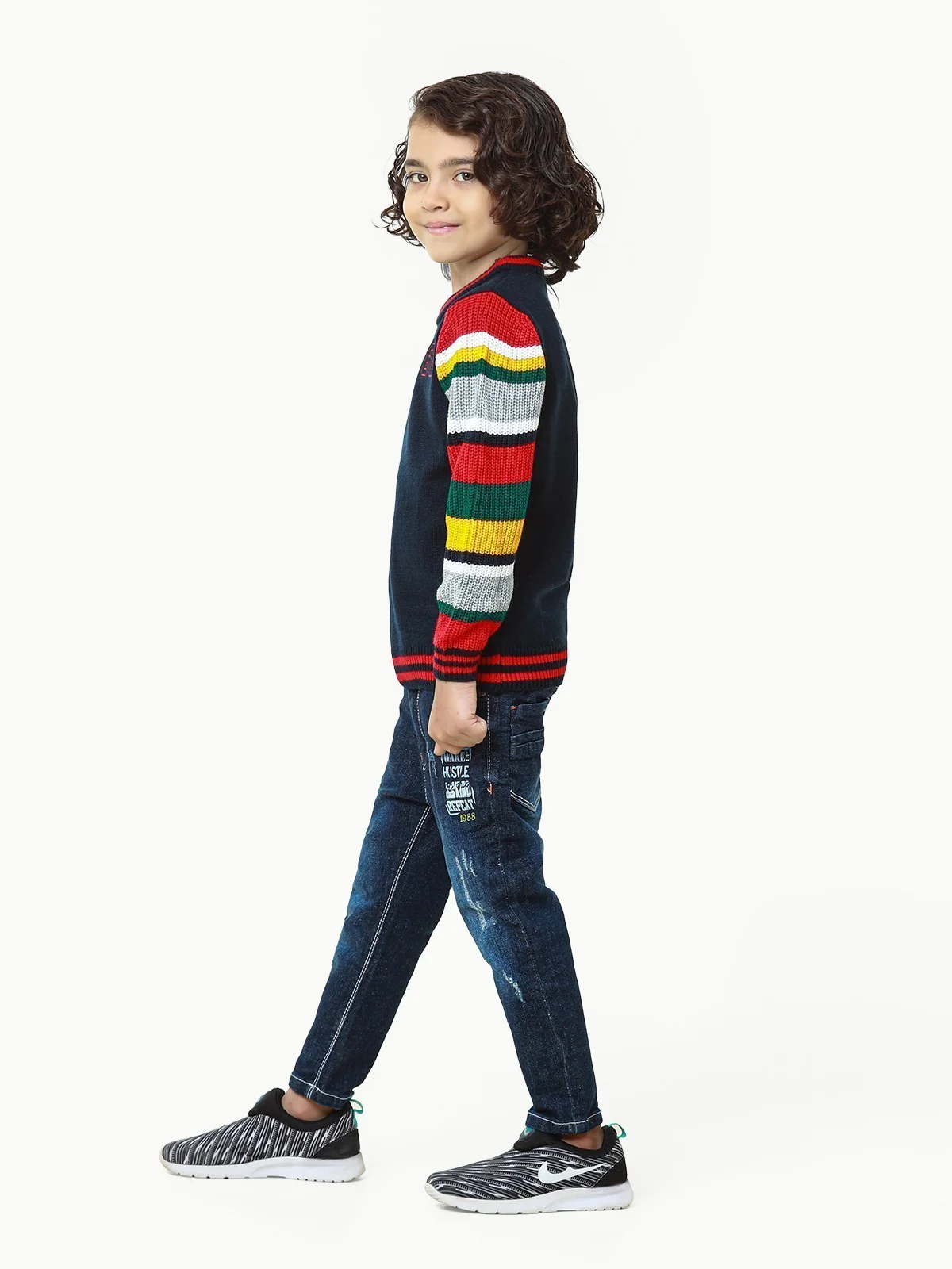 Crew Neck Color-Block Sweater - EBTSWT22-012 - Image 3