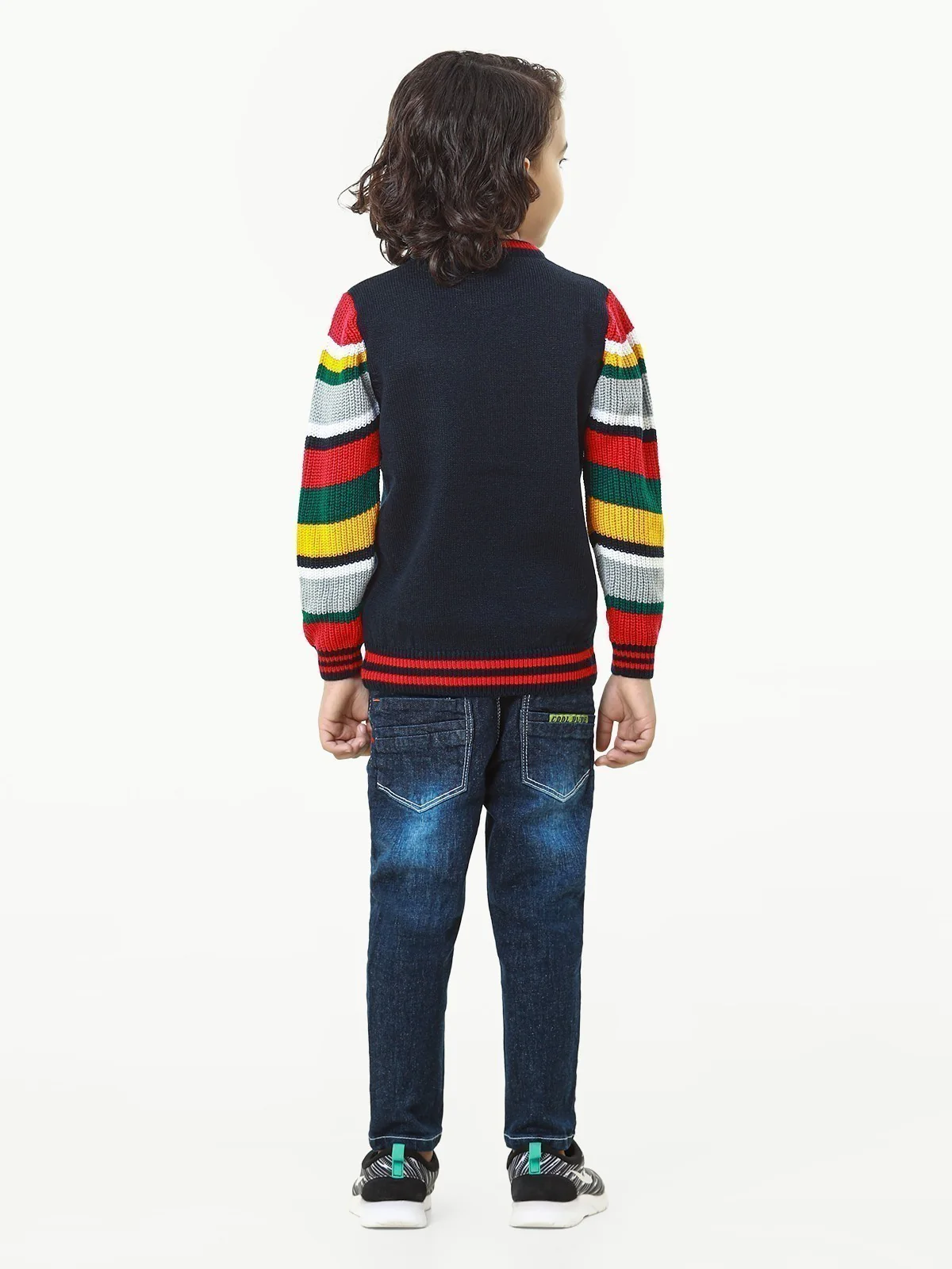 Crew Neck Color-Block Sweater - EBTSWT22-012 - Image 6