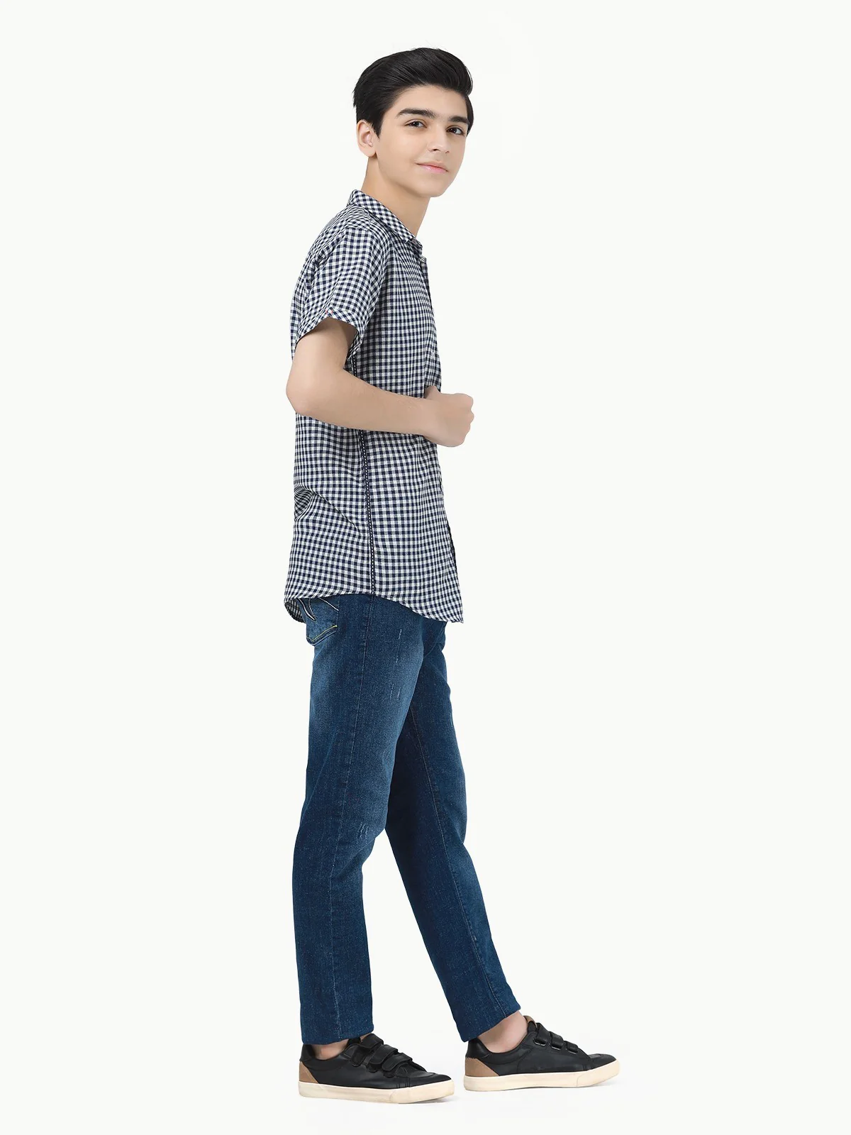 Half Sleeves Check Shirt - EBTS23-27416 - Image 3