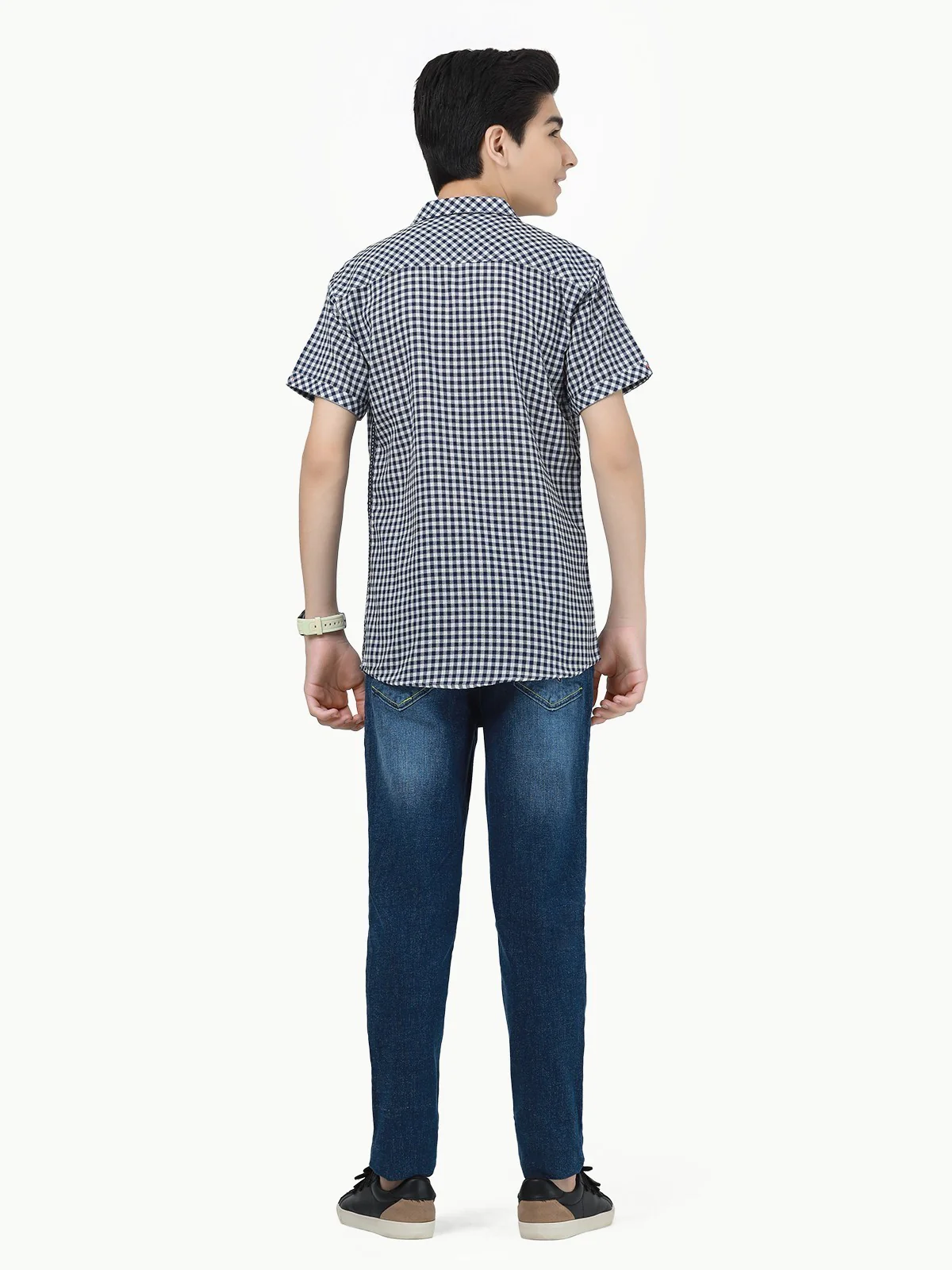 Half Sleeves Check Shirt - EBTS23-27416 - Image 5