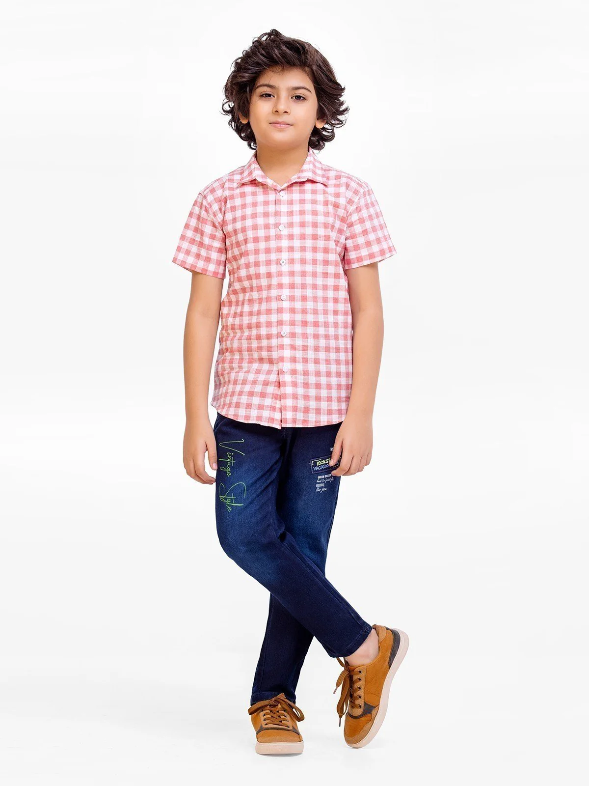 Half Sleeves Check Shirt - EBTS23-27493 - Image 2