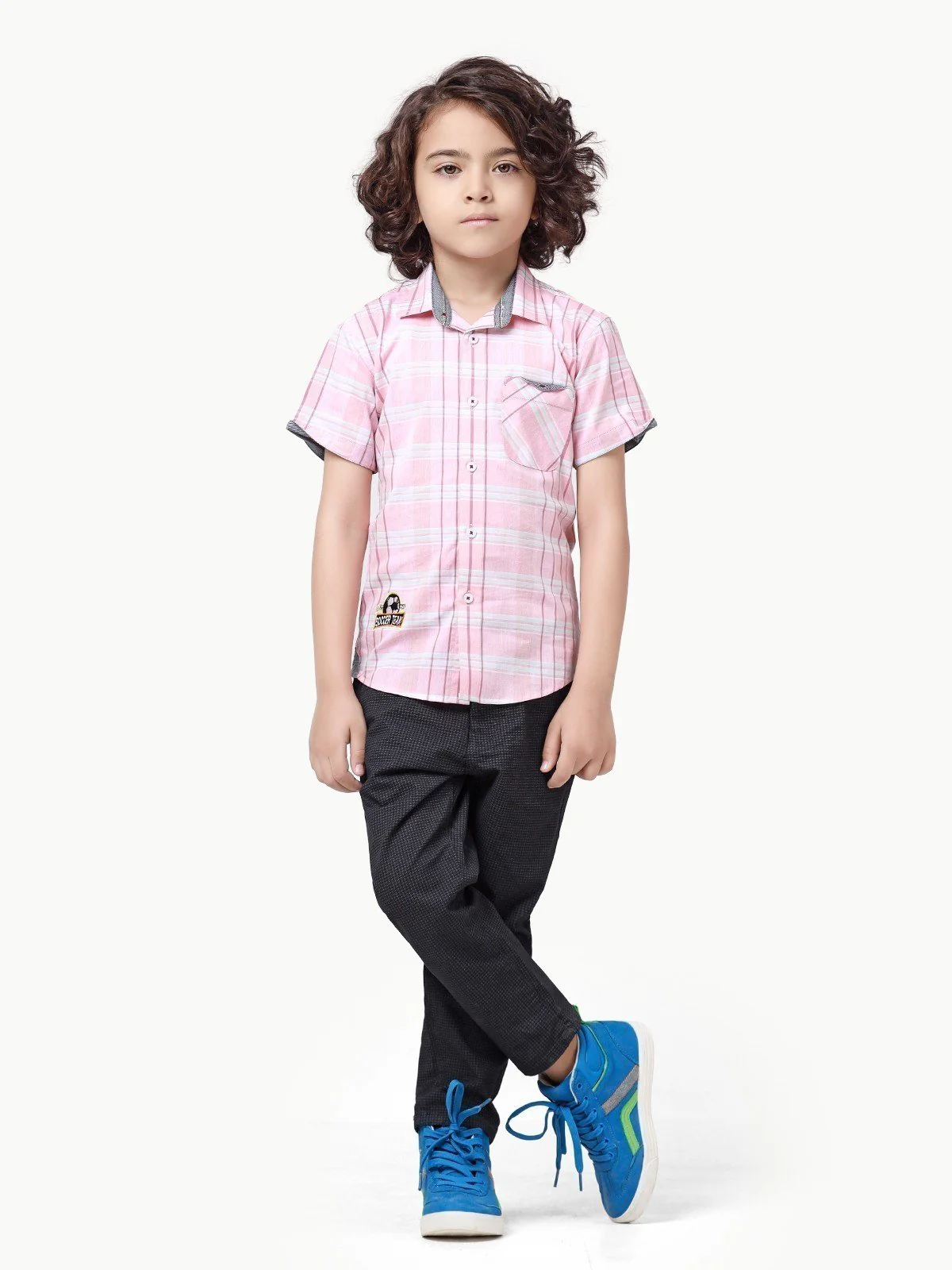 Half Sleeves Check Shirt - EBTS22-27445