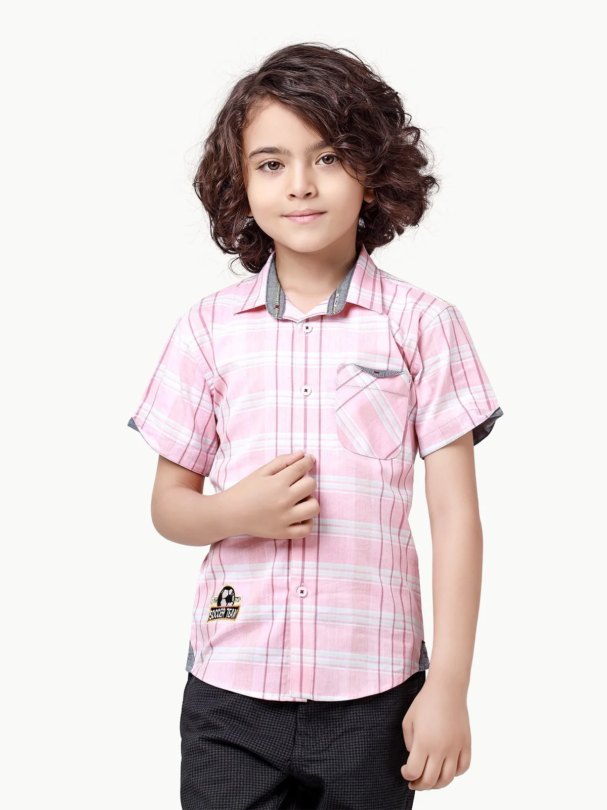 Half Sleeves Check Shirt - EBTS22-27445 - Image 2