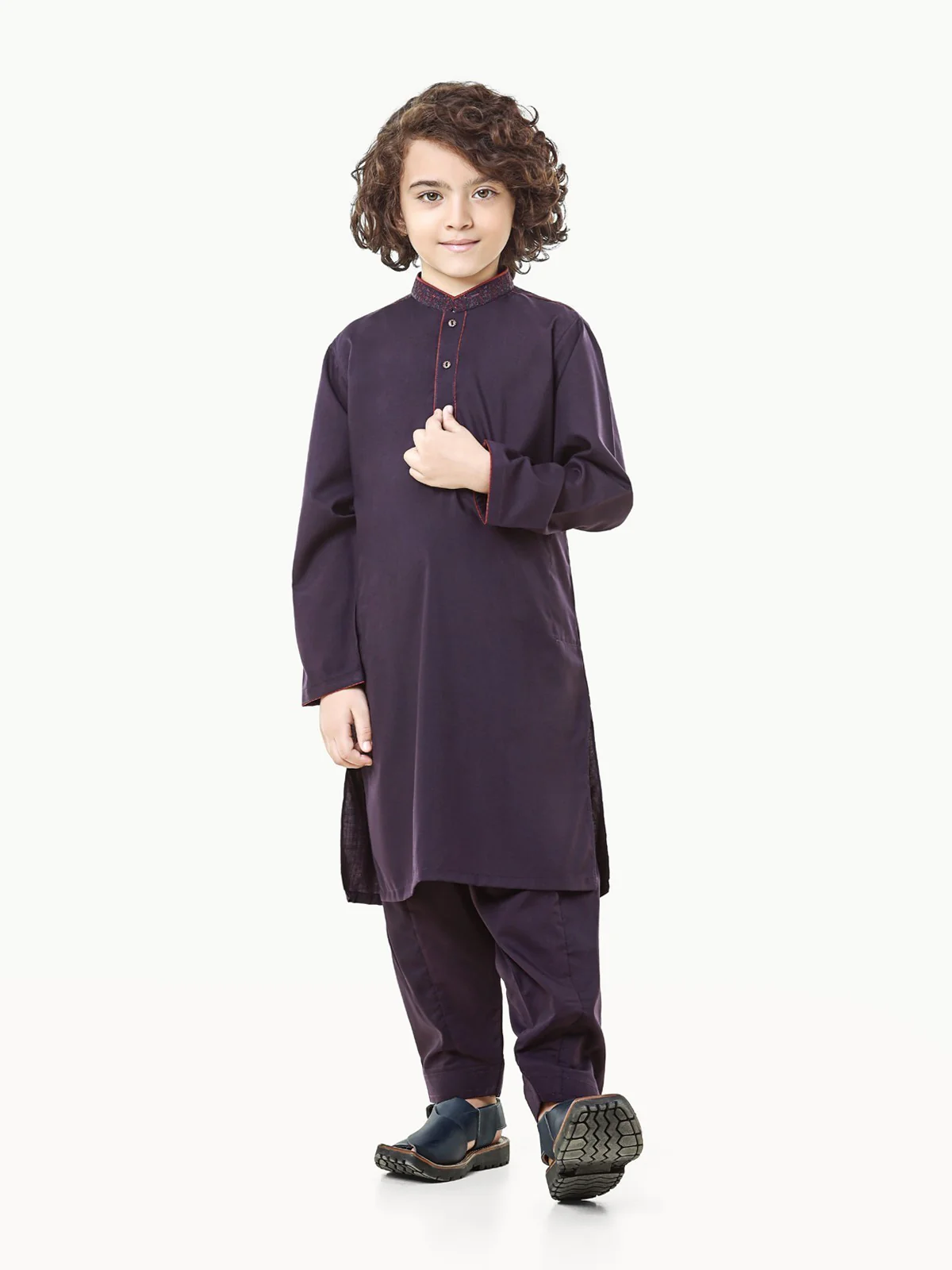 Embroidered Blended Shalwar Kameez - EBTKS23-3829 - Image 3