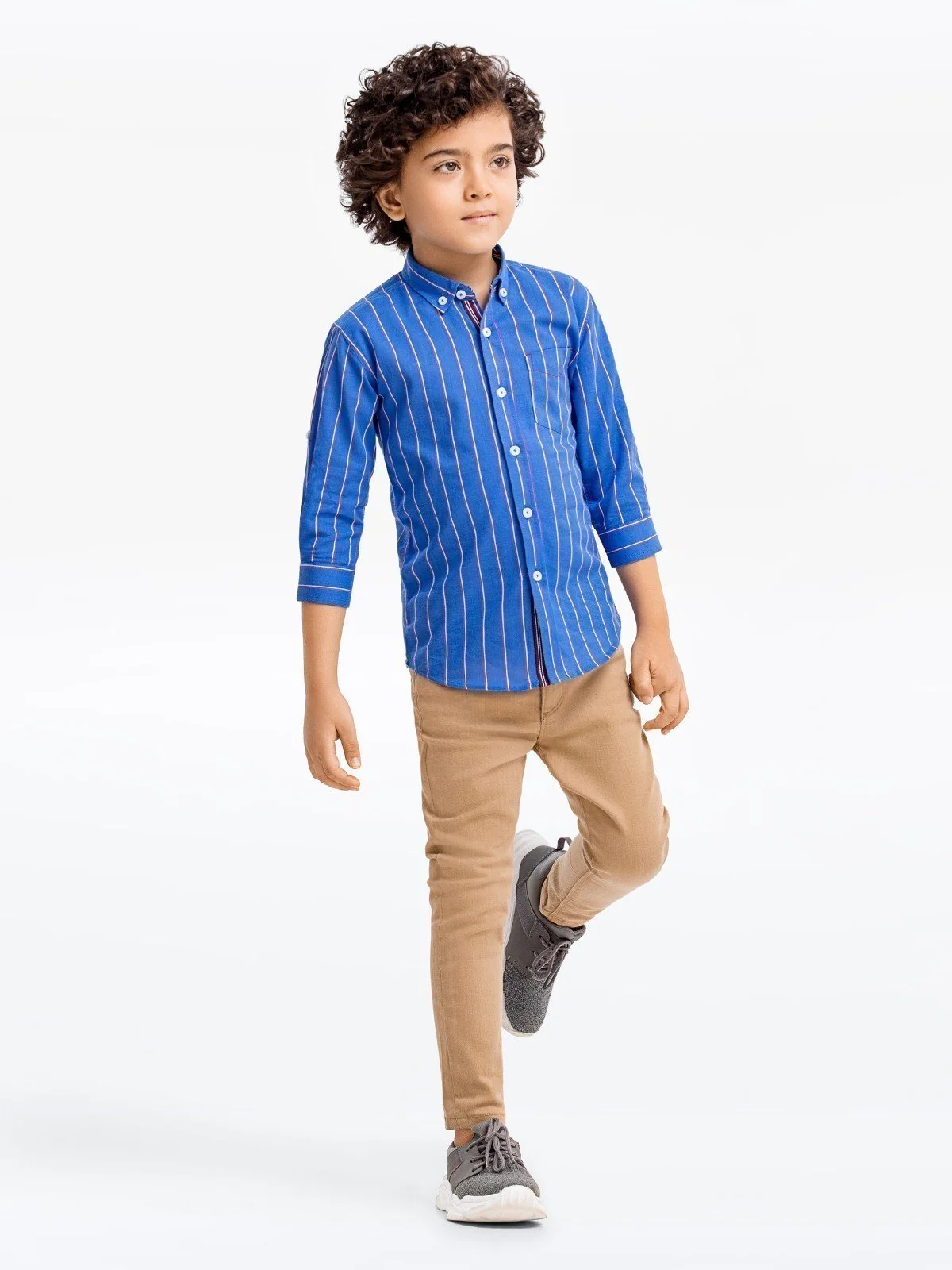 Half Sleeves Striped Shirt - EBTS23-27467 - Image 4