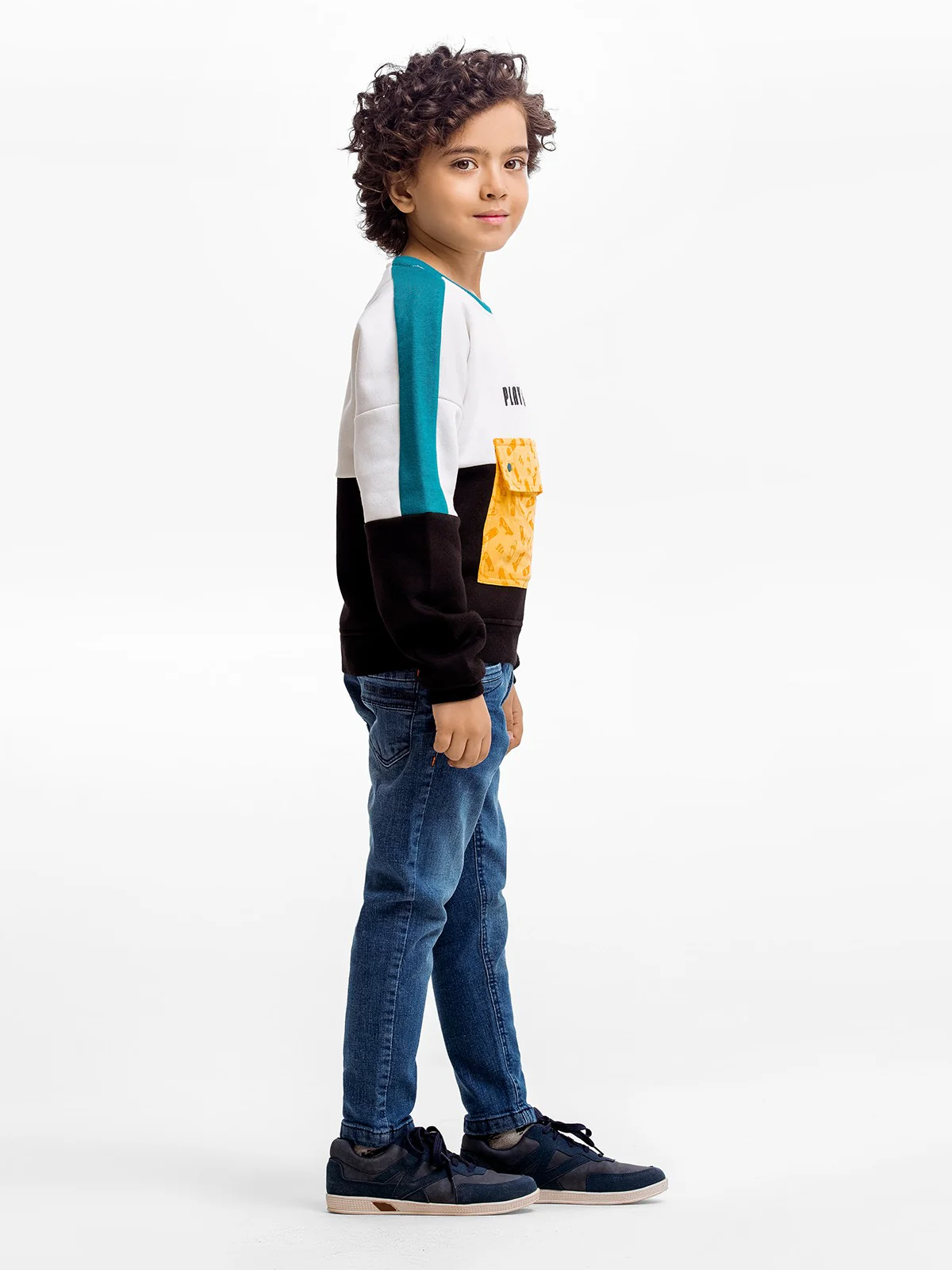 Crew Neck Color-Block Sweatshirt - EBTSS23-001 - Image 3