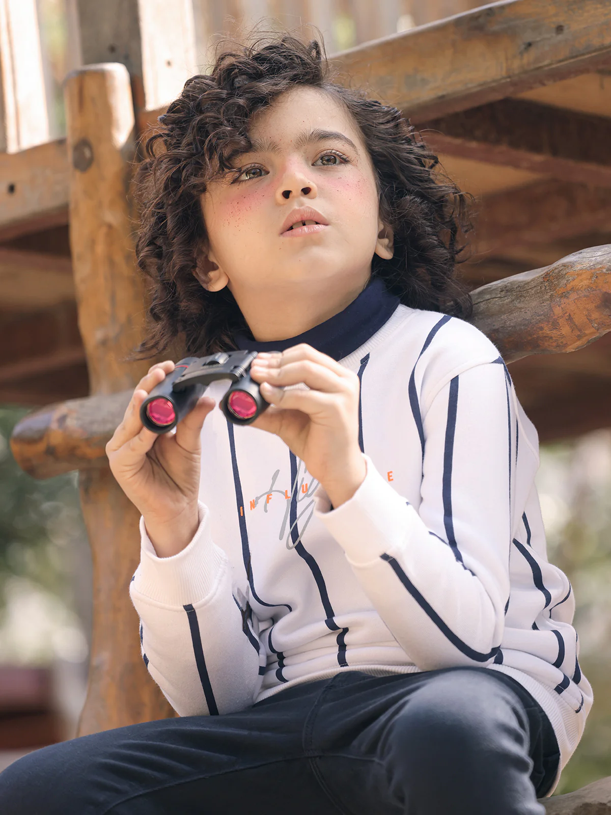 Crew Neck Striped Sweatshirt - EBTSS23-018 - Image 4