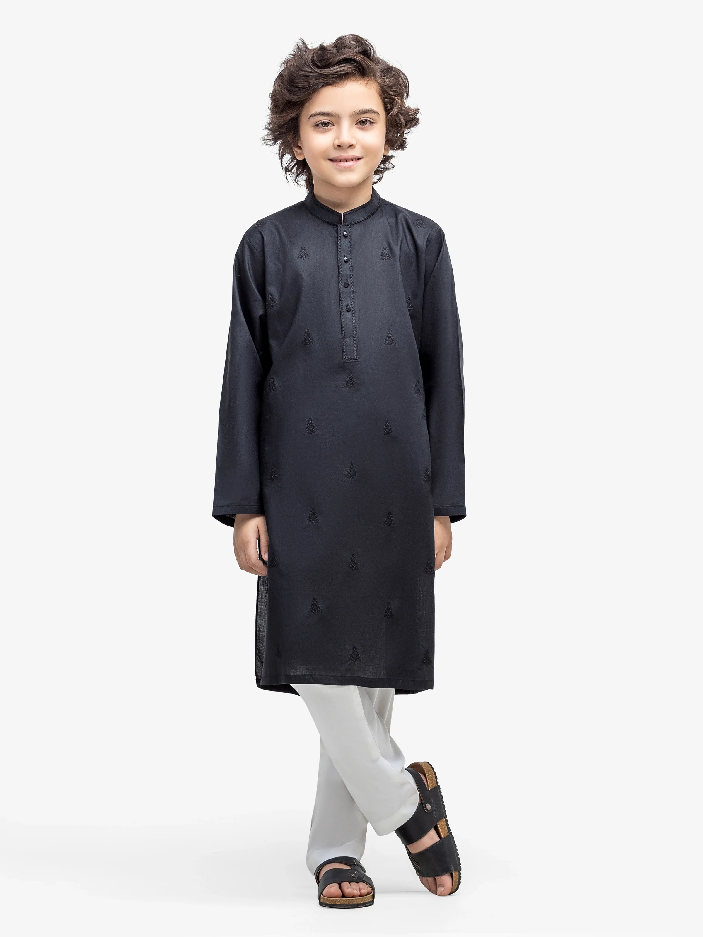 Embroidered Cotton Kurta - EBTK25-3993