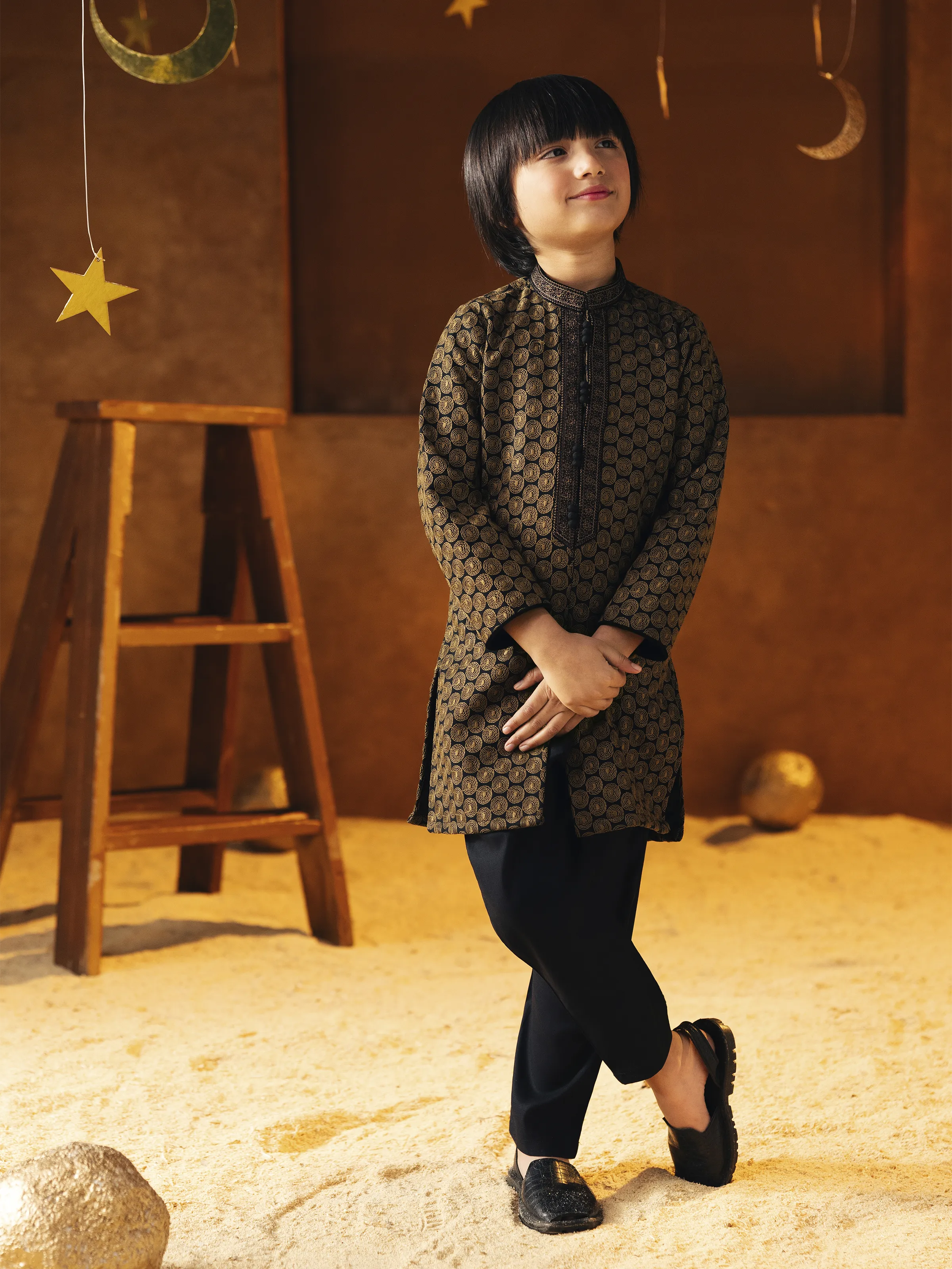 Embroidered Cotton Silk Kurta Pajama - ECBTKP5-005 - Image 5