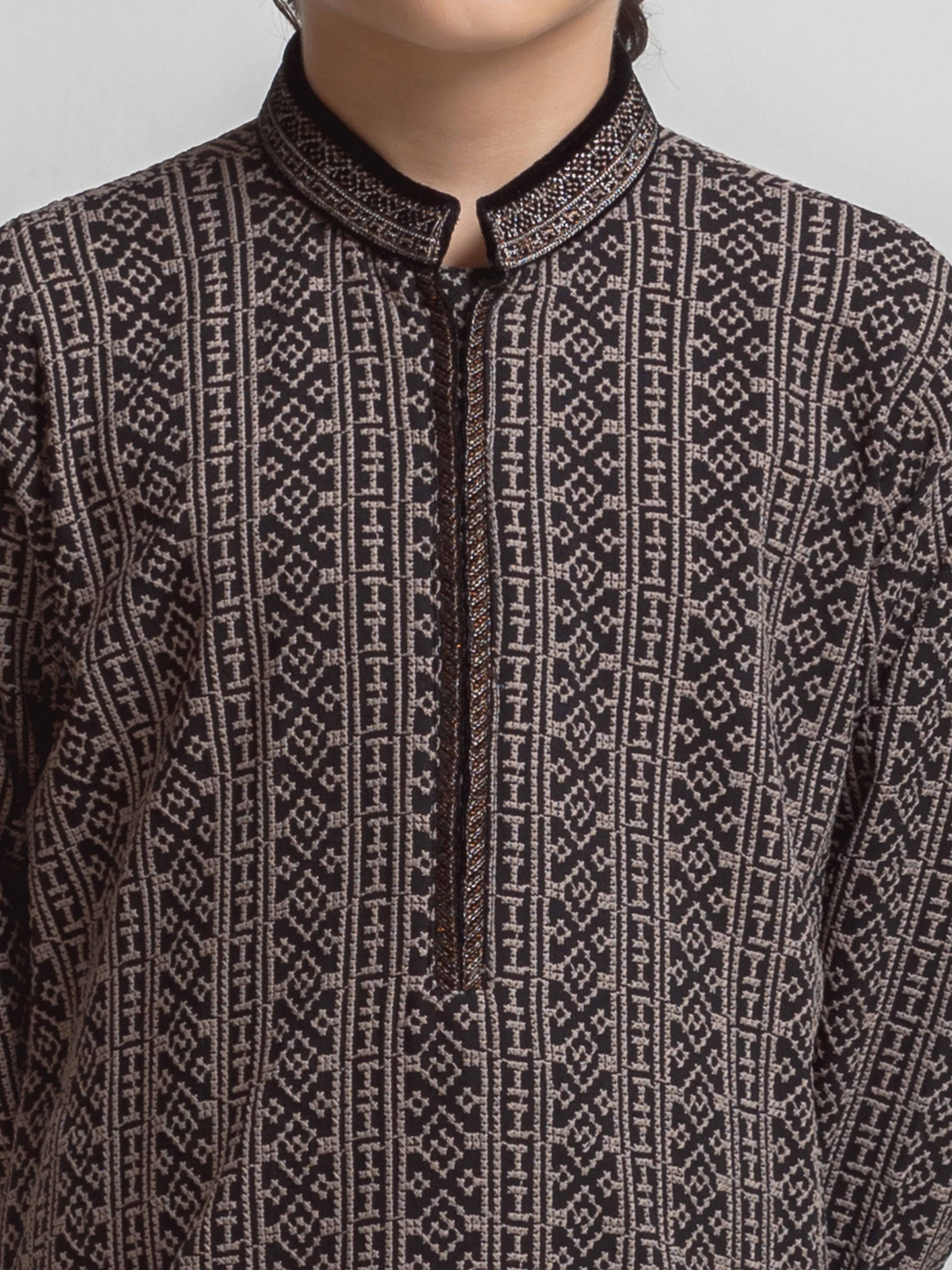 Embroidered Schiffli Kurta Pajama - ECBTKP6-013 - Image 3
