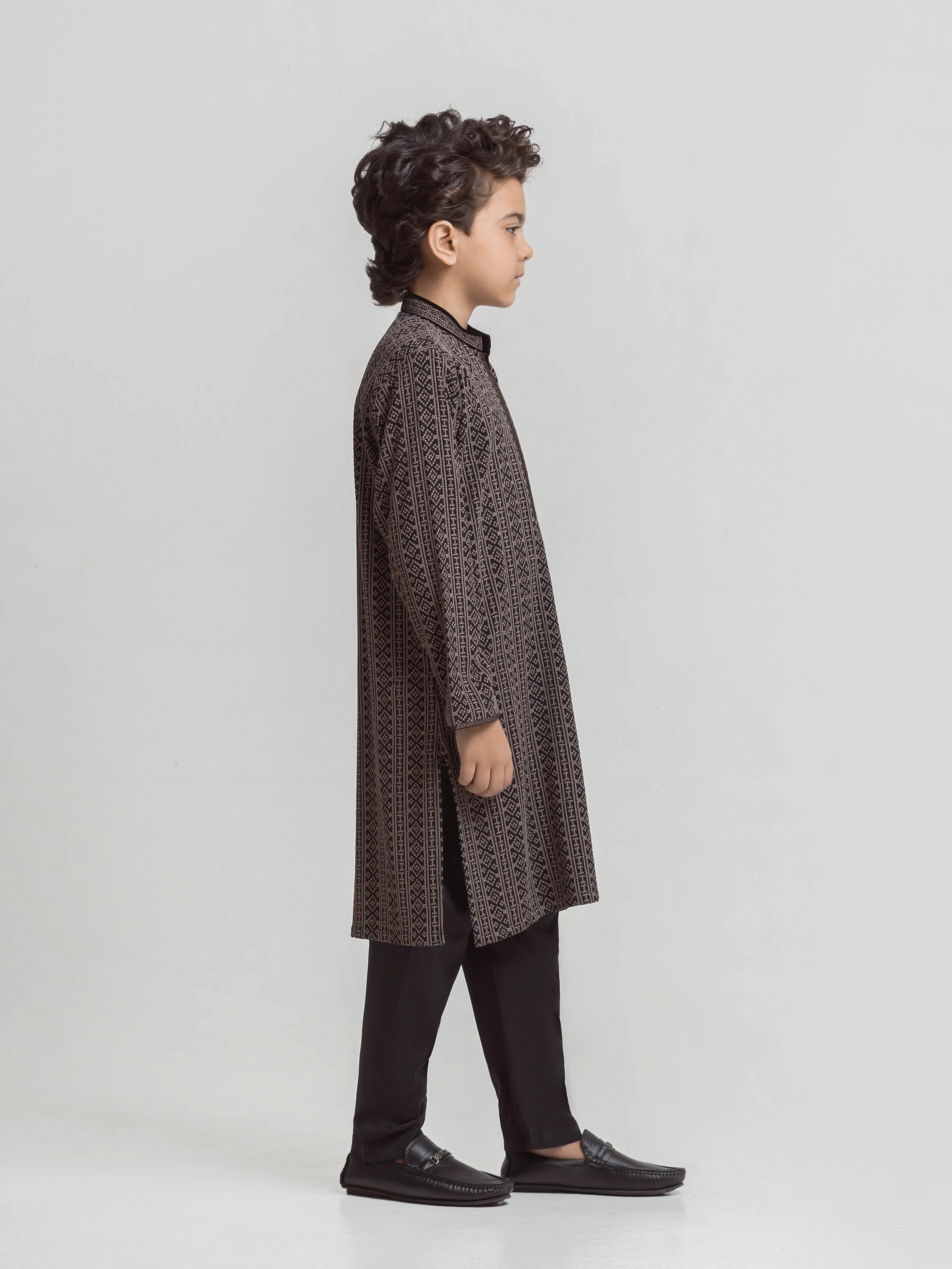 Embroidered Schiffli Kurta Pajama - ECBTKP6-013 - Image 4