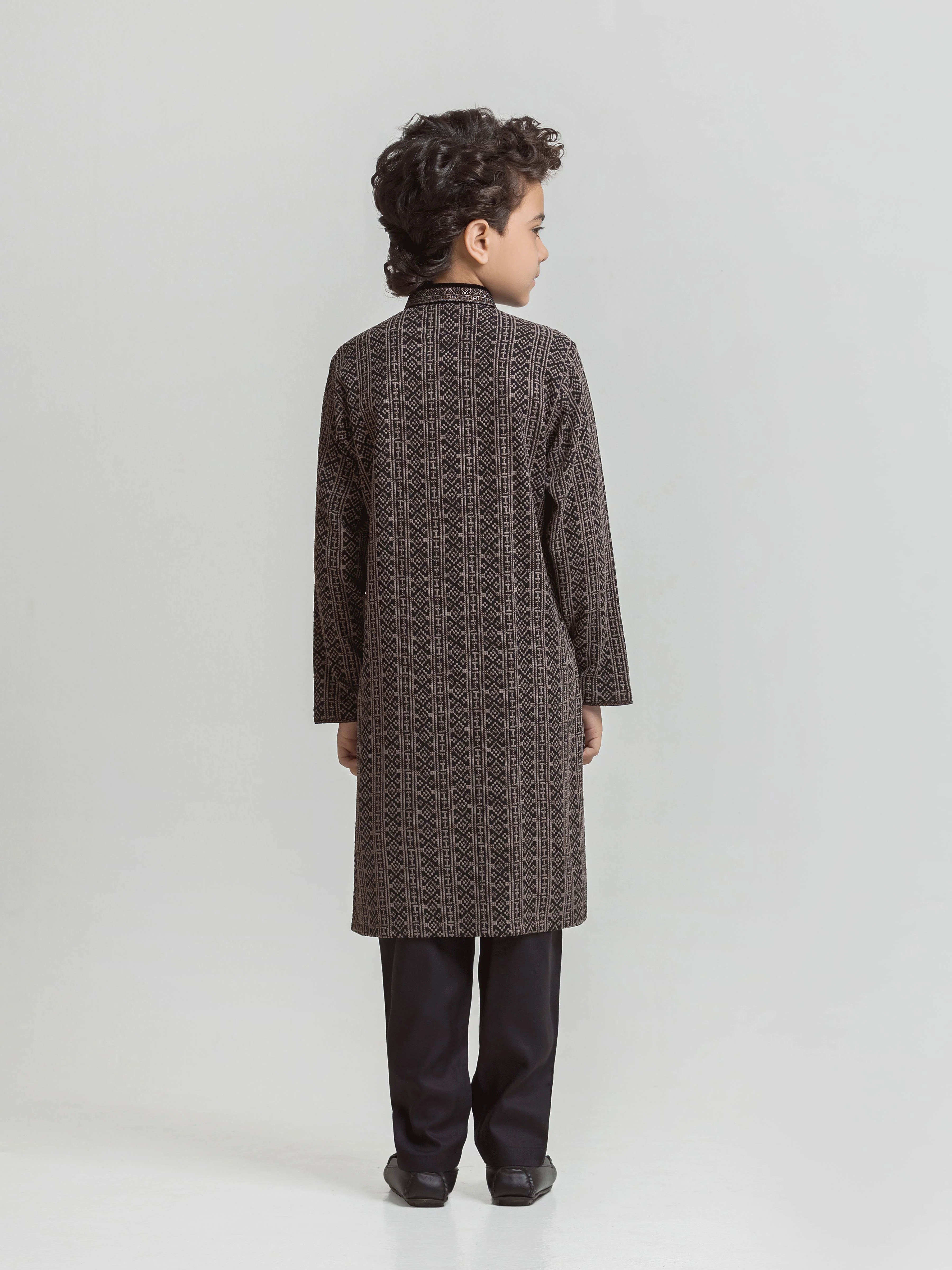 Embroidered Schiffli Kurta Pajama - ECBTKP6-013 - Image 5