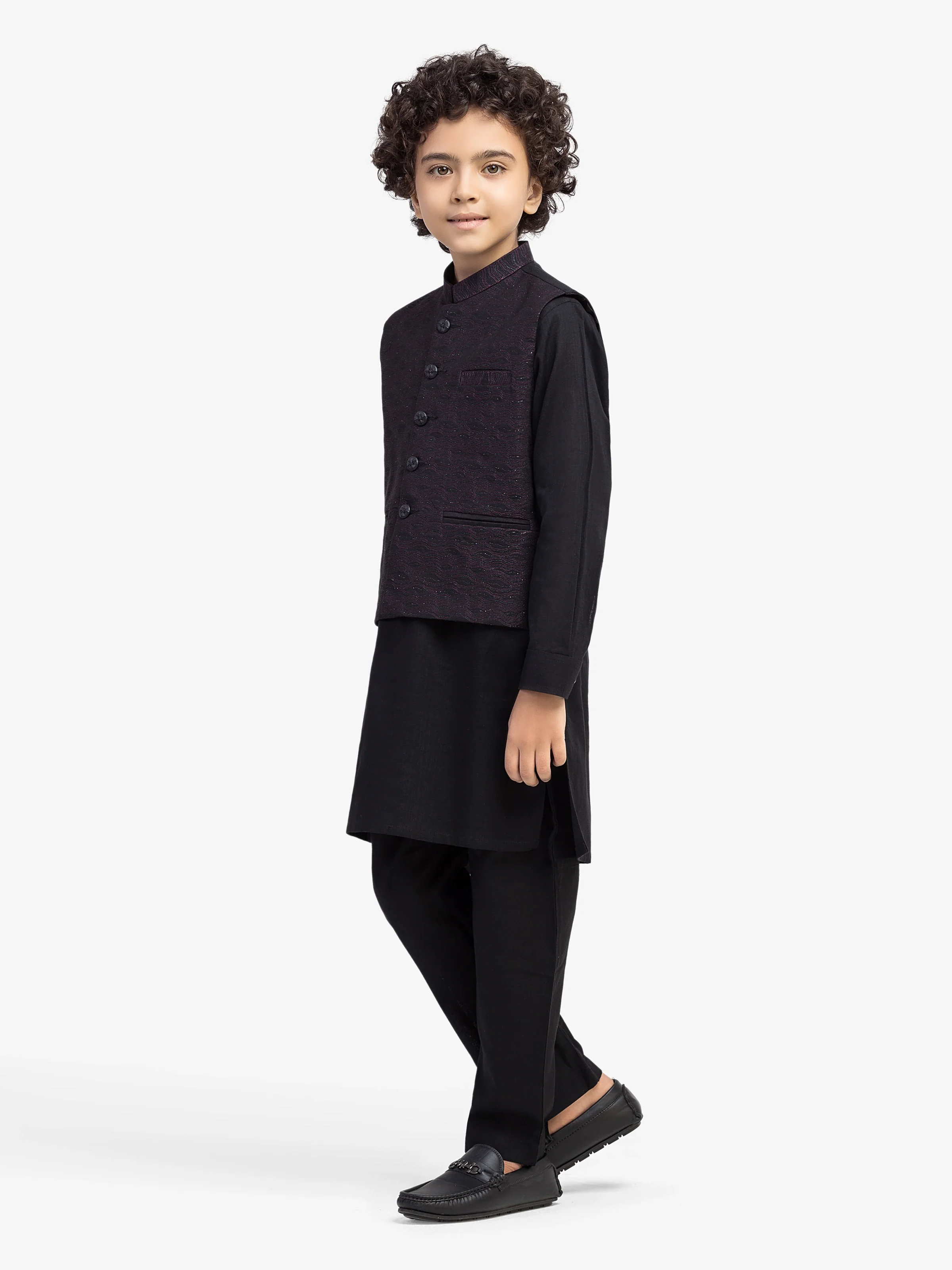 Embroidered Khaddar Waistcoat Suit - EBTWCS5-25200 - Image 4