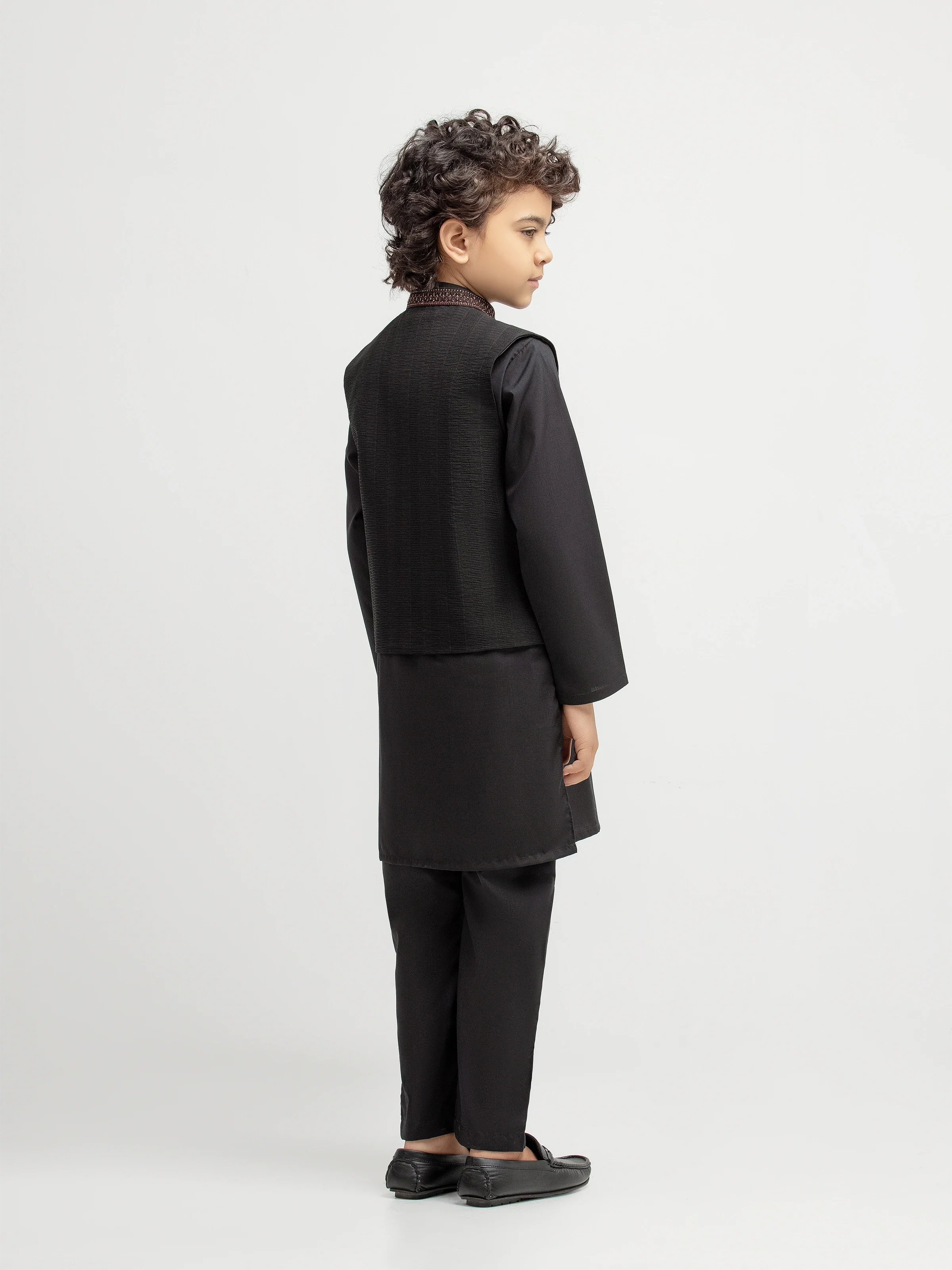 Embroidered Blended Waistcoat Suit - EBTWCSC5-057 - Image 4