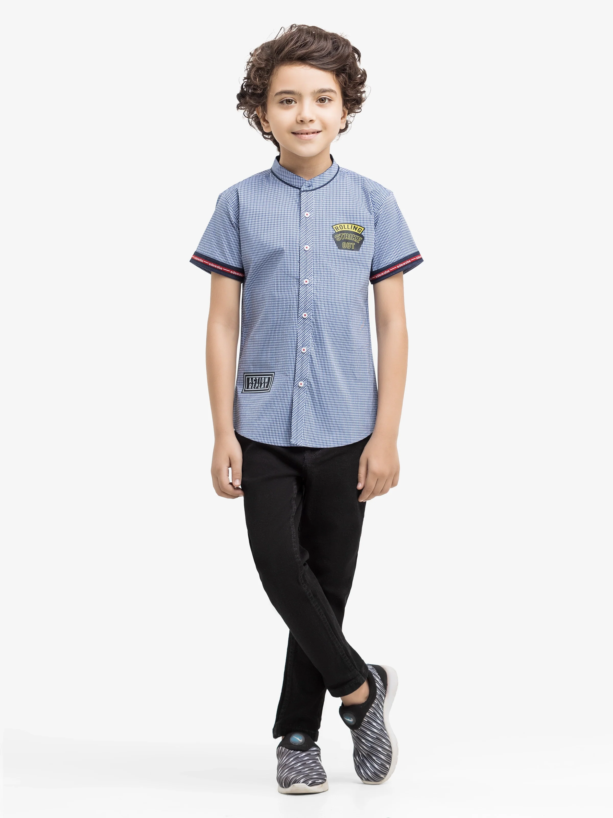 Half Sleeves Striped Shirt - EBTS5-27588 - Image 2