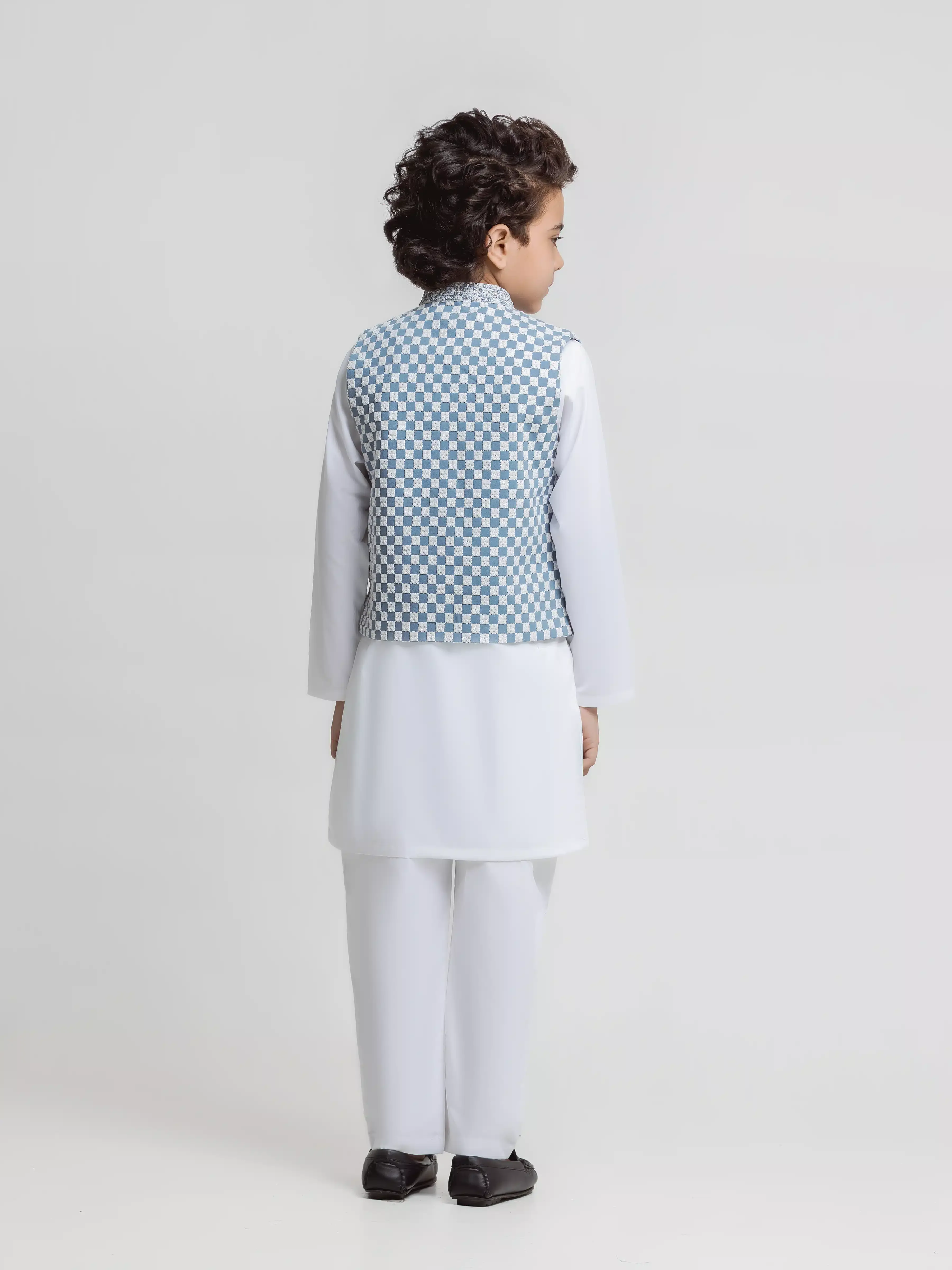 Embroidered Silk Waistcoat Suit - ECBTWCS5-089 - Image 5