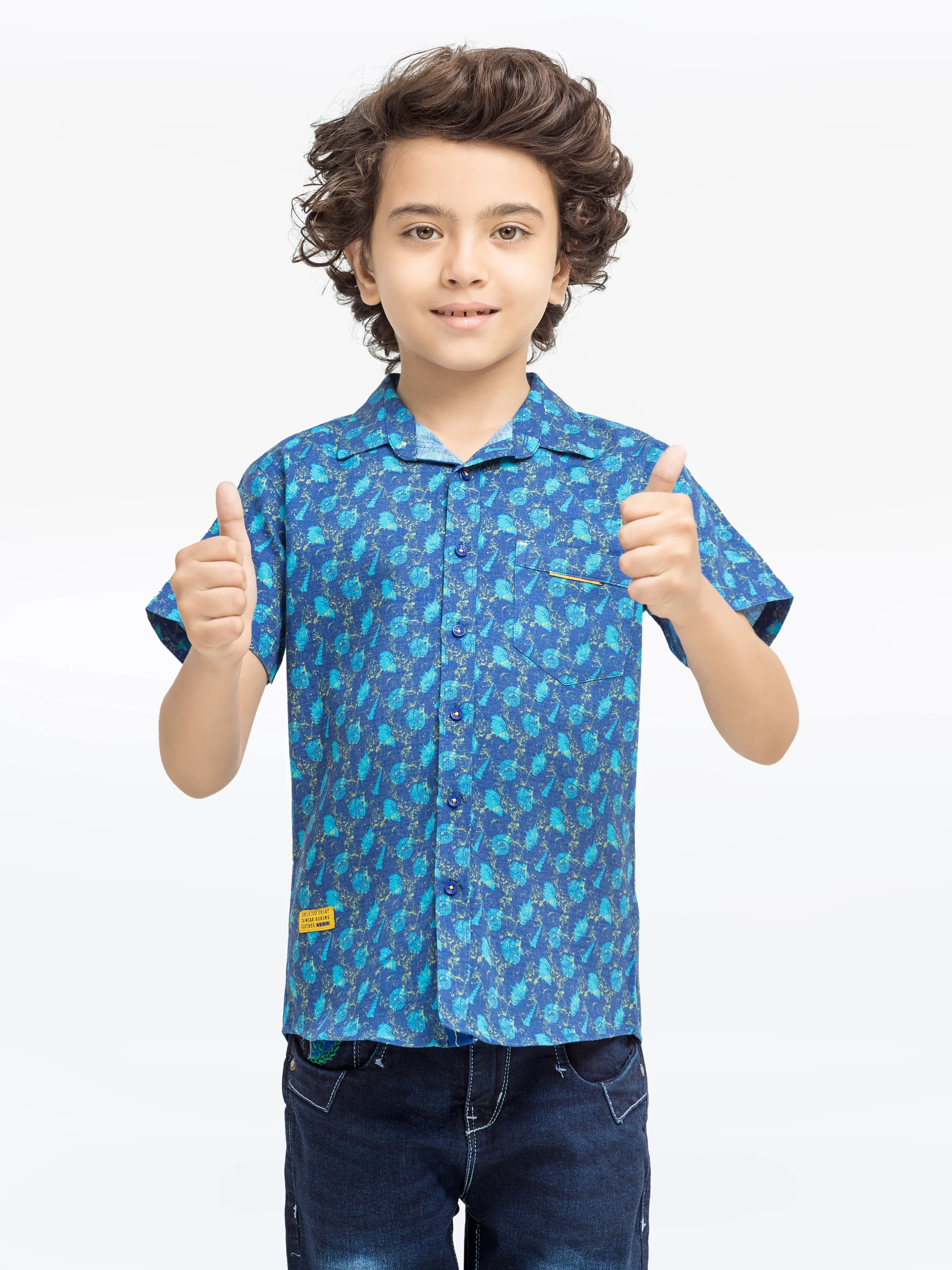 Half Sleeves Printed Shirt - EBTS5-27605