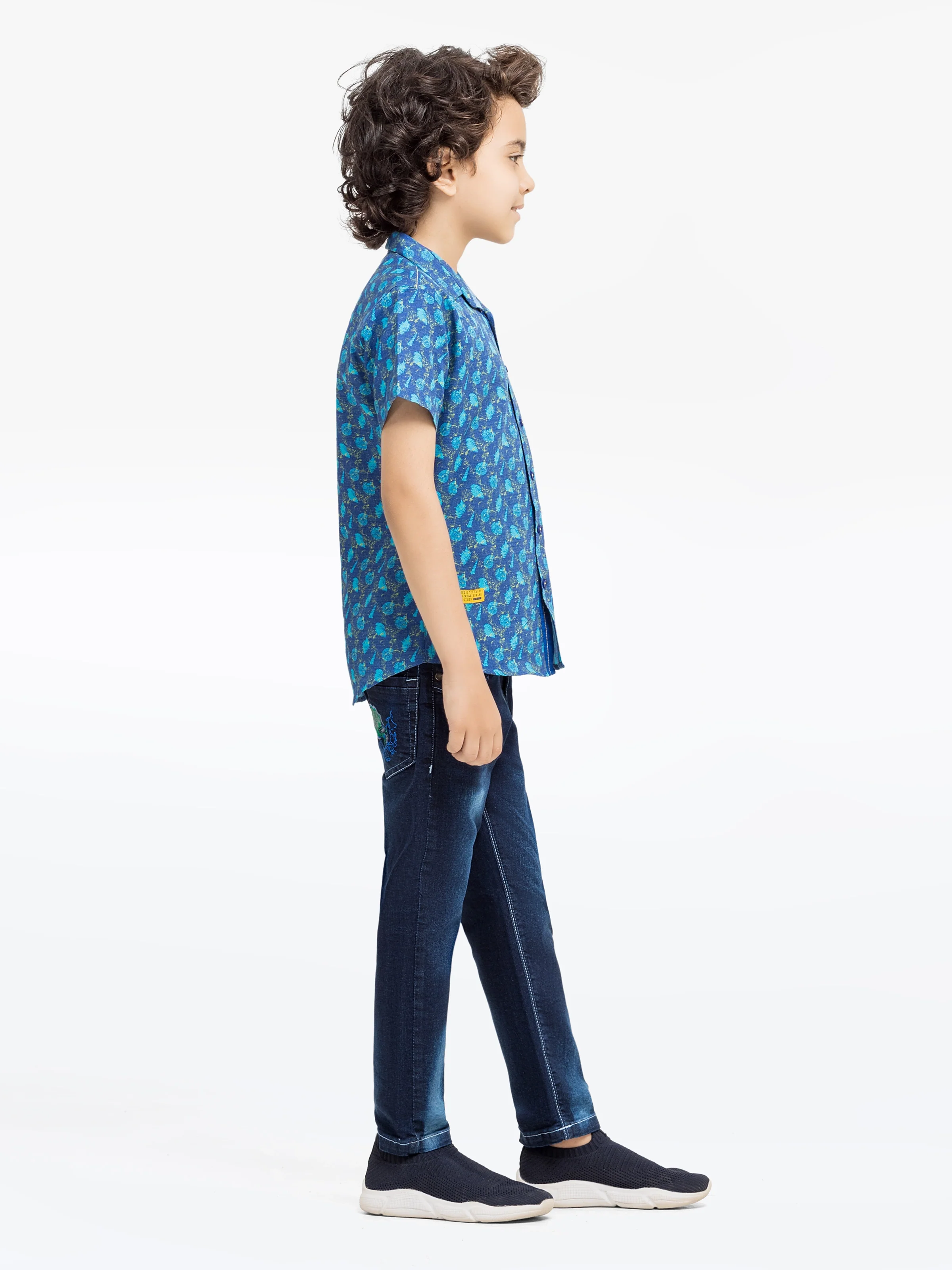 Half Sleeves Printed Shirt - EBTS5-27605 - Image 4