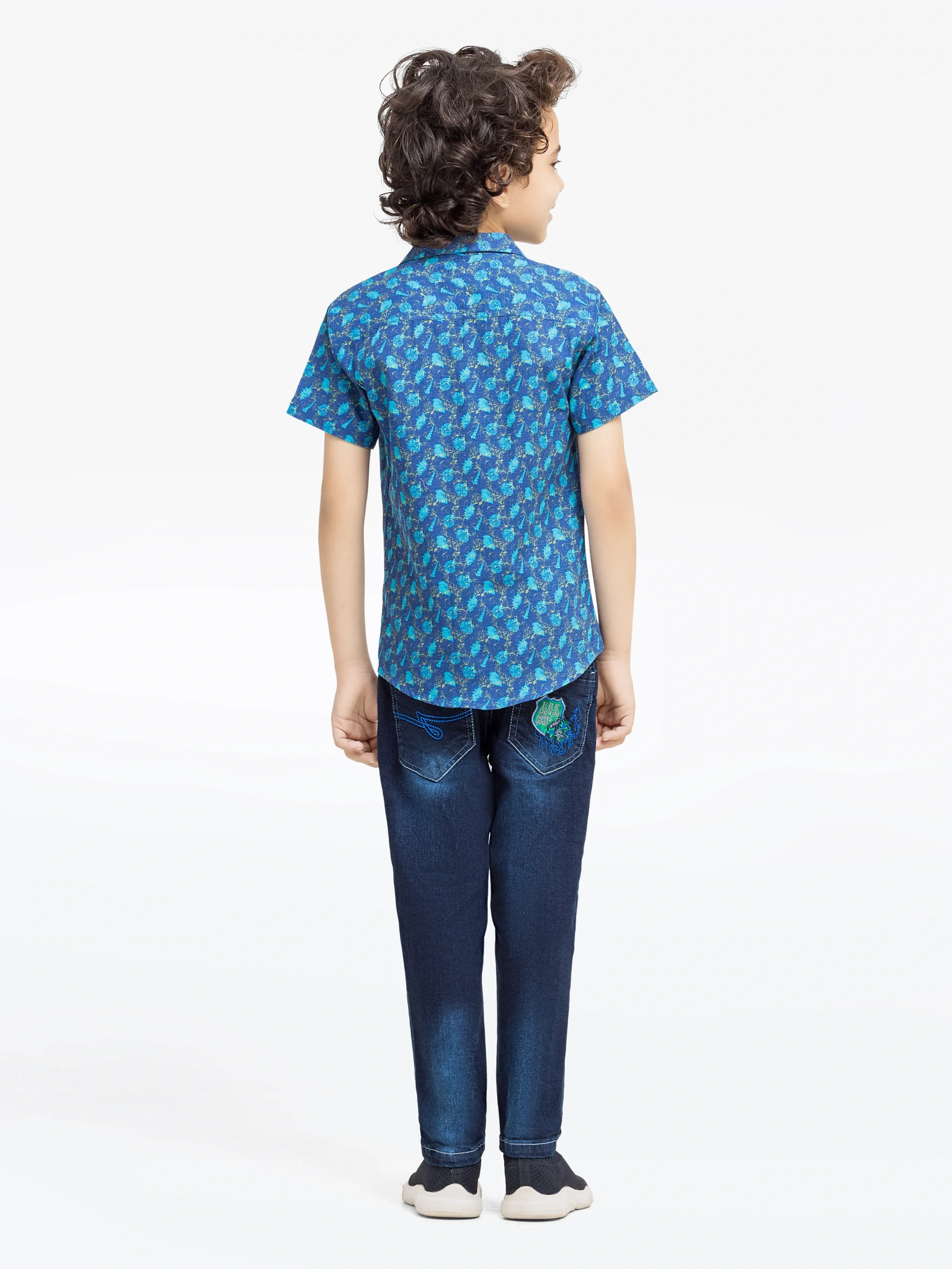 Half Sleeves Printed Shirt - EBTS5-27605 - Image 5