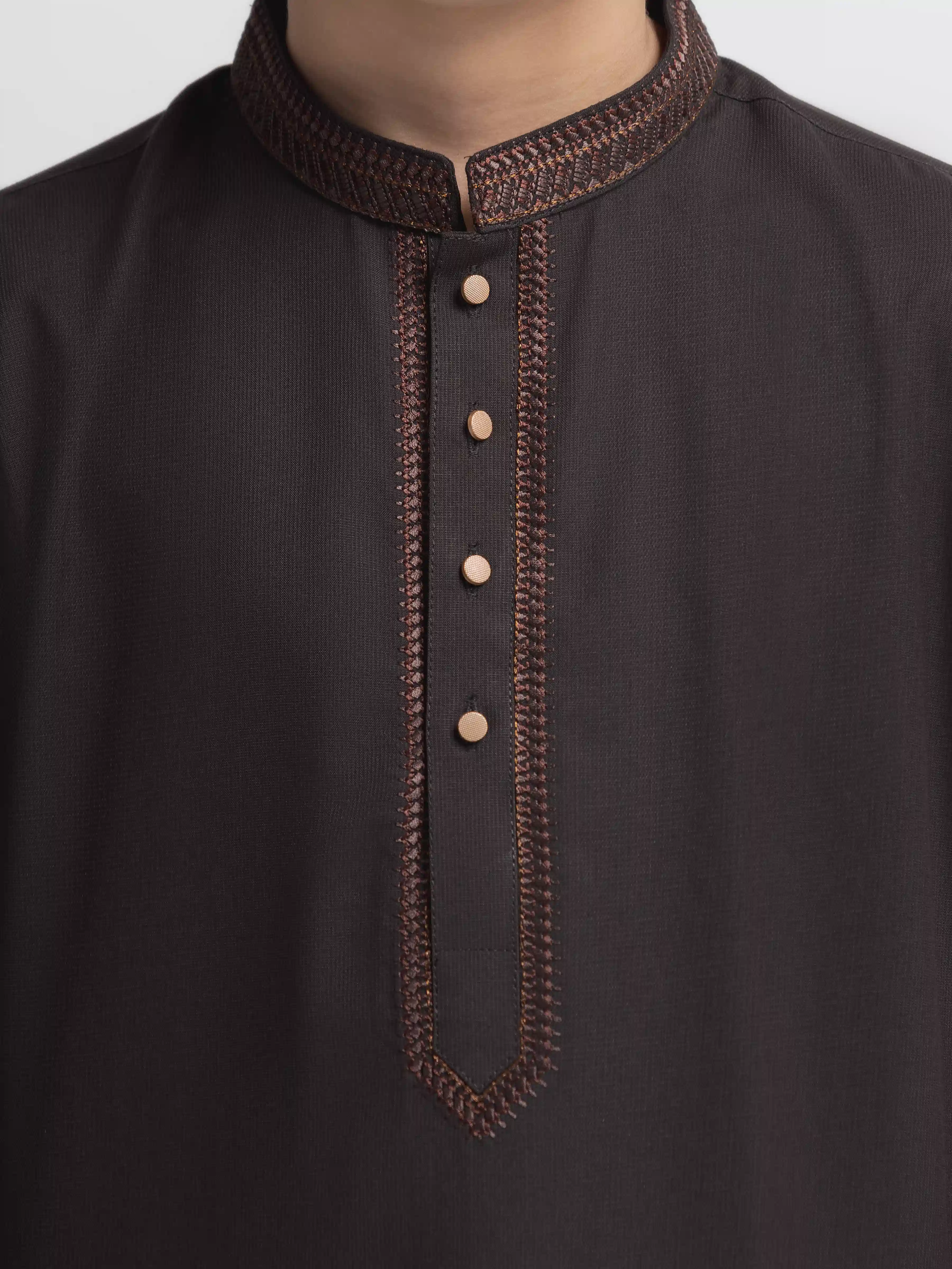 Embroidered Blended Shalwar Kameez - EBTKS6-4108 - Image 3