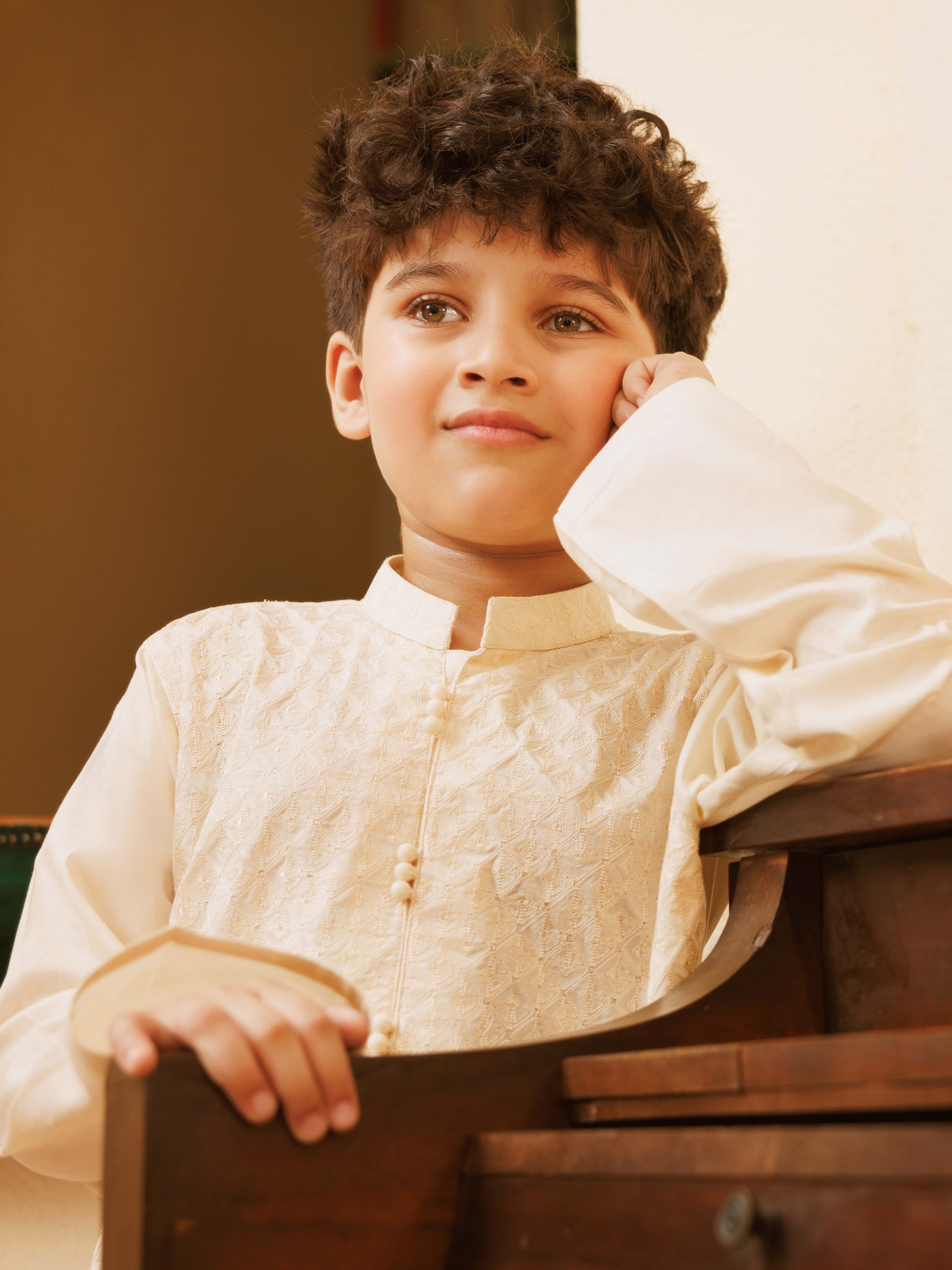 Embroidered Cotton Kurta Pajama - EBTKP5-025 - Image 2