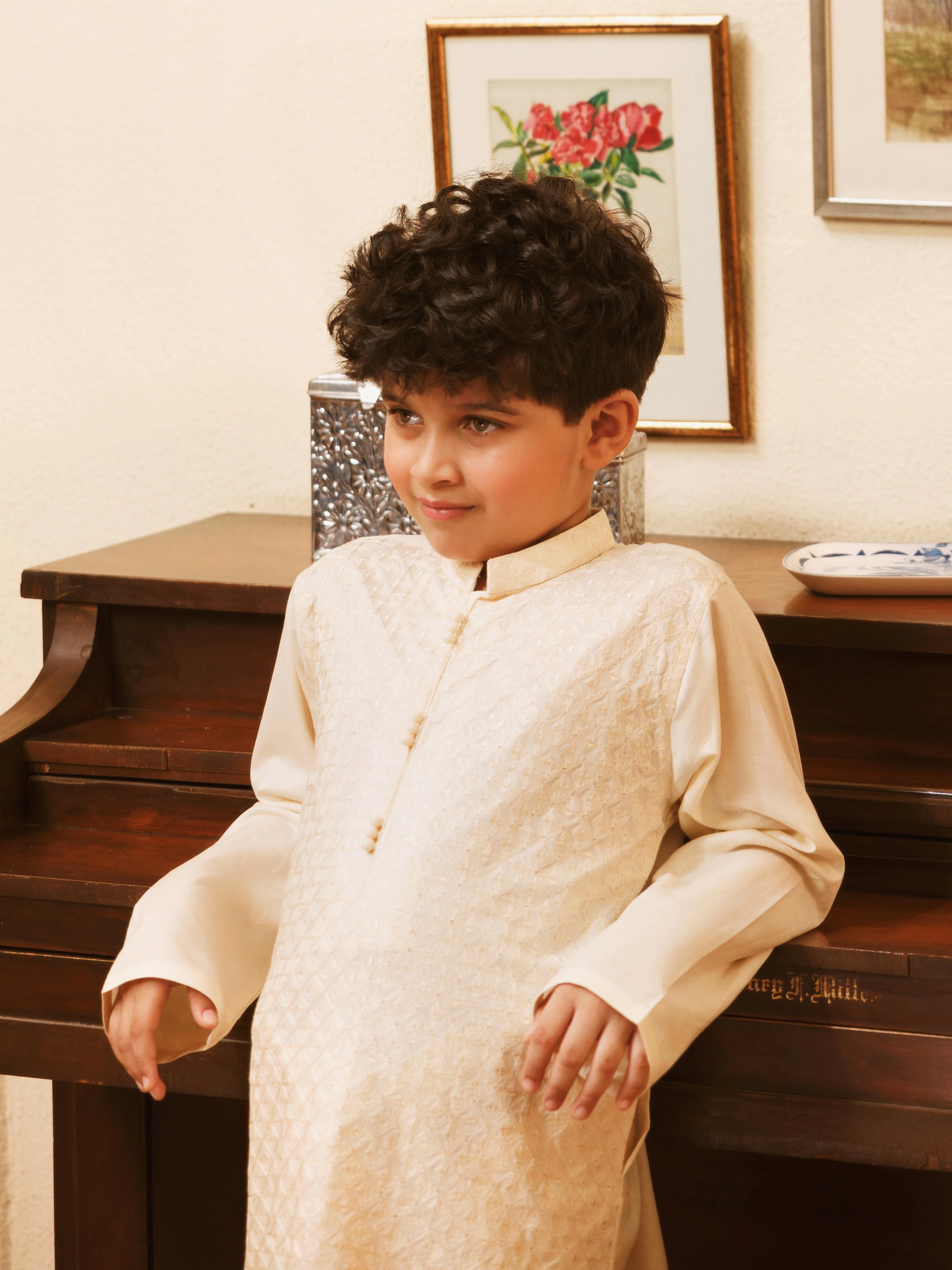 Embroidered Cotton Kurta Pajama - EBTKP5-025 - Image 5