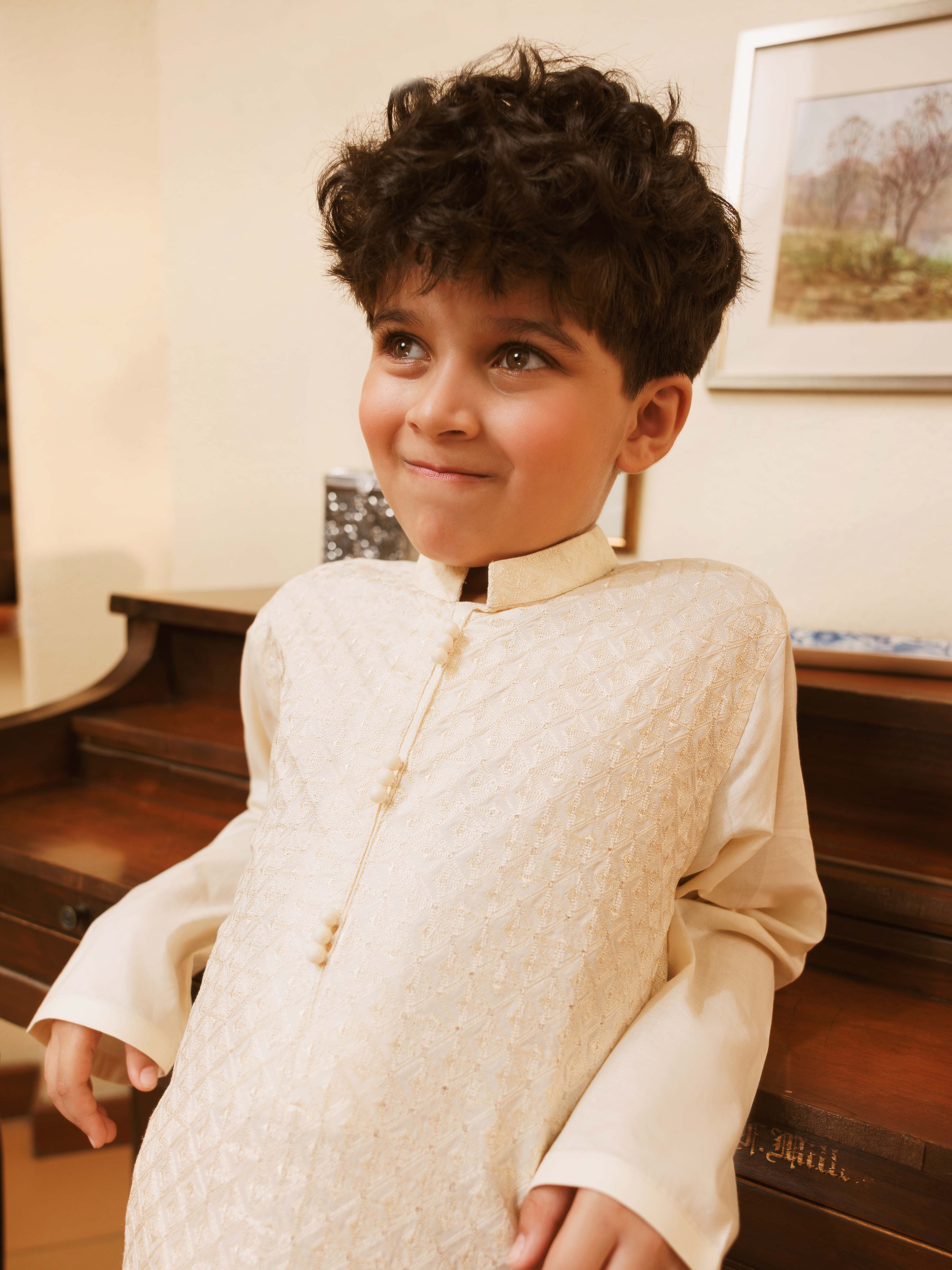 Embroidered Cotton Kurta Pajama - EBTKP5-025 - Image 6