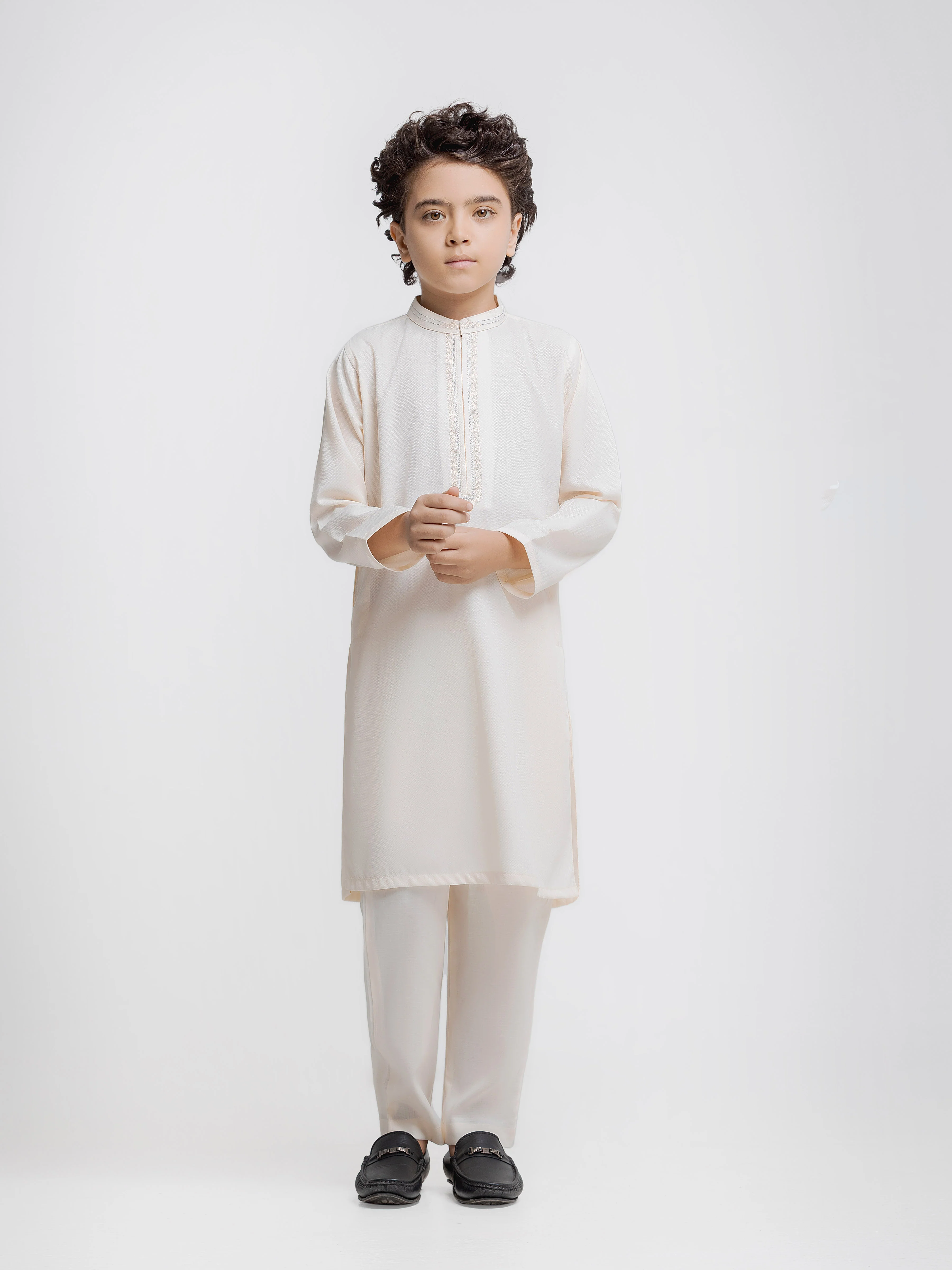 Embroidered Dobby Kurta Pajama - EBTKP6-033