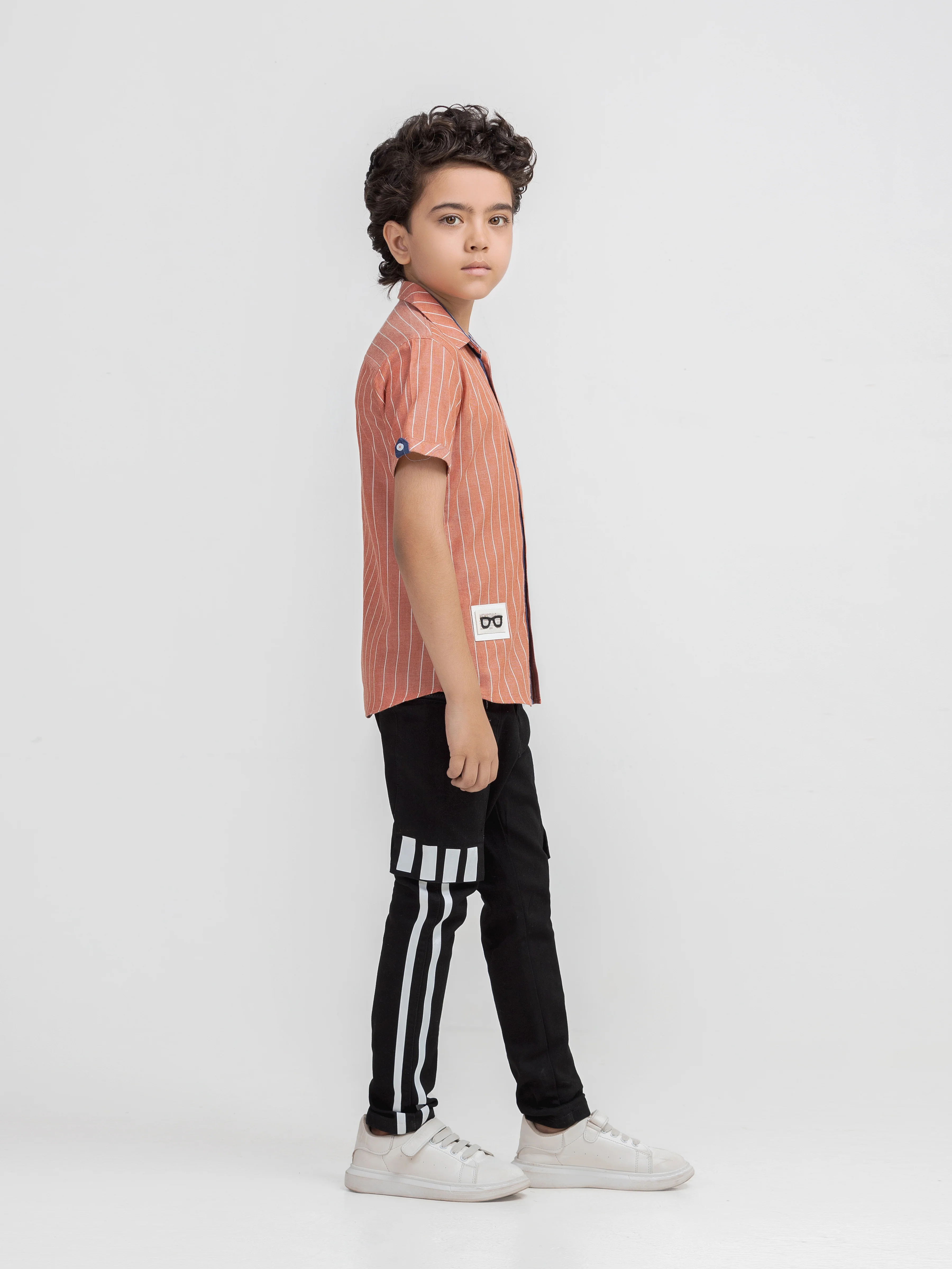 Half Sleeves Striped Shirt - EBTSH6-27706 - Image 5