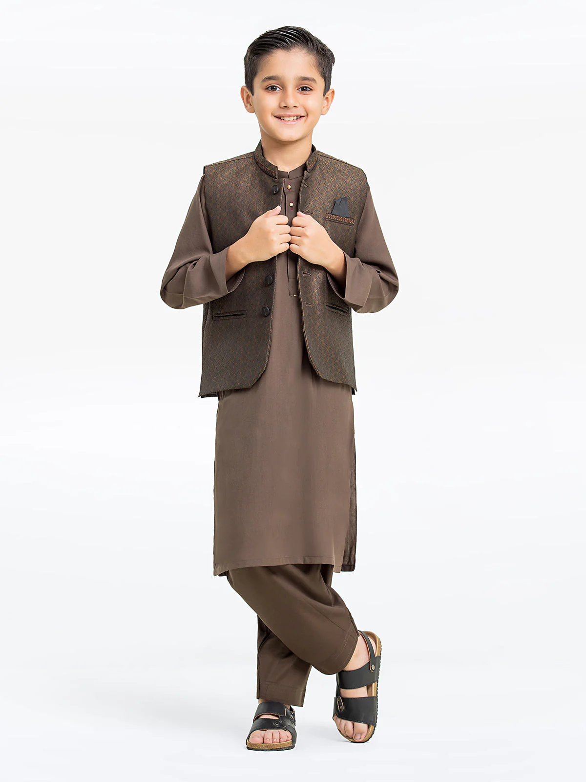 Embroidered Blended Waistcoat Suit - EBTWCS24-25188 - Image 2