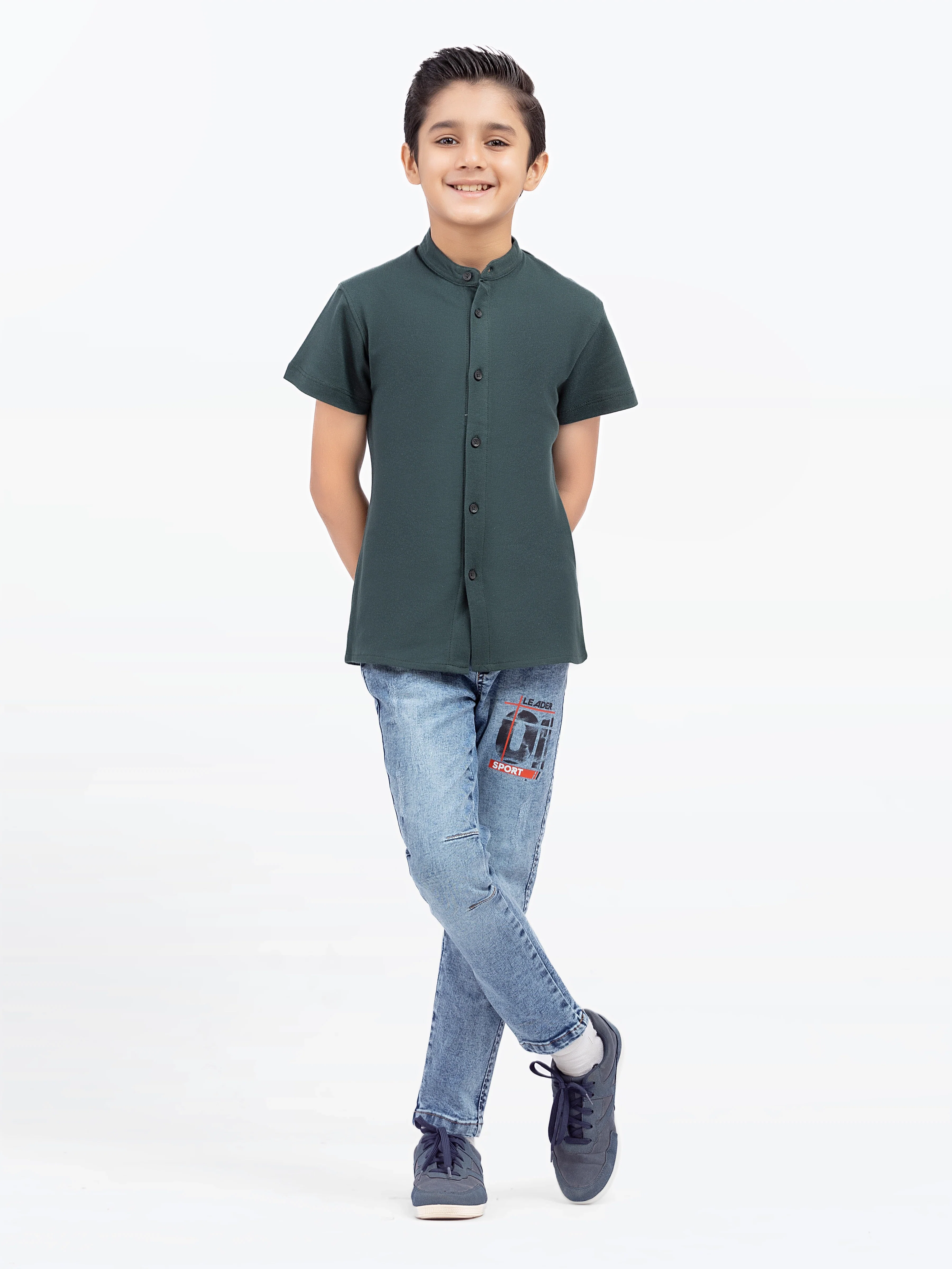 Half Sleeves Basic Shirt - EBTS24-27558 - Image 2