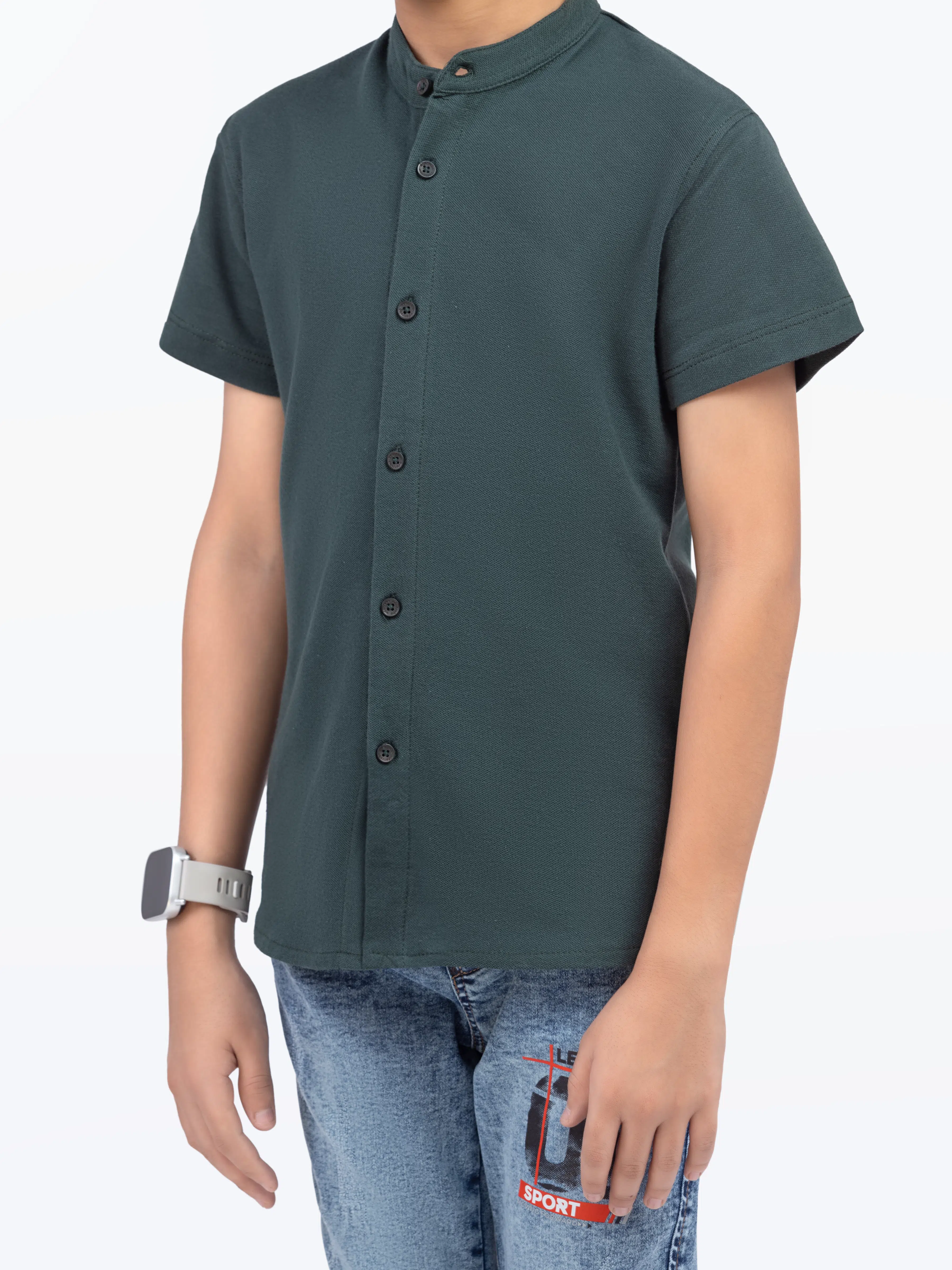 Half Sleeves Basic Shirt - EBTS24-27558 - Image 3