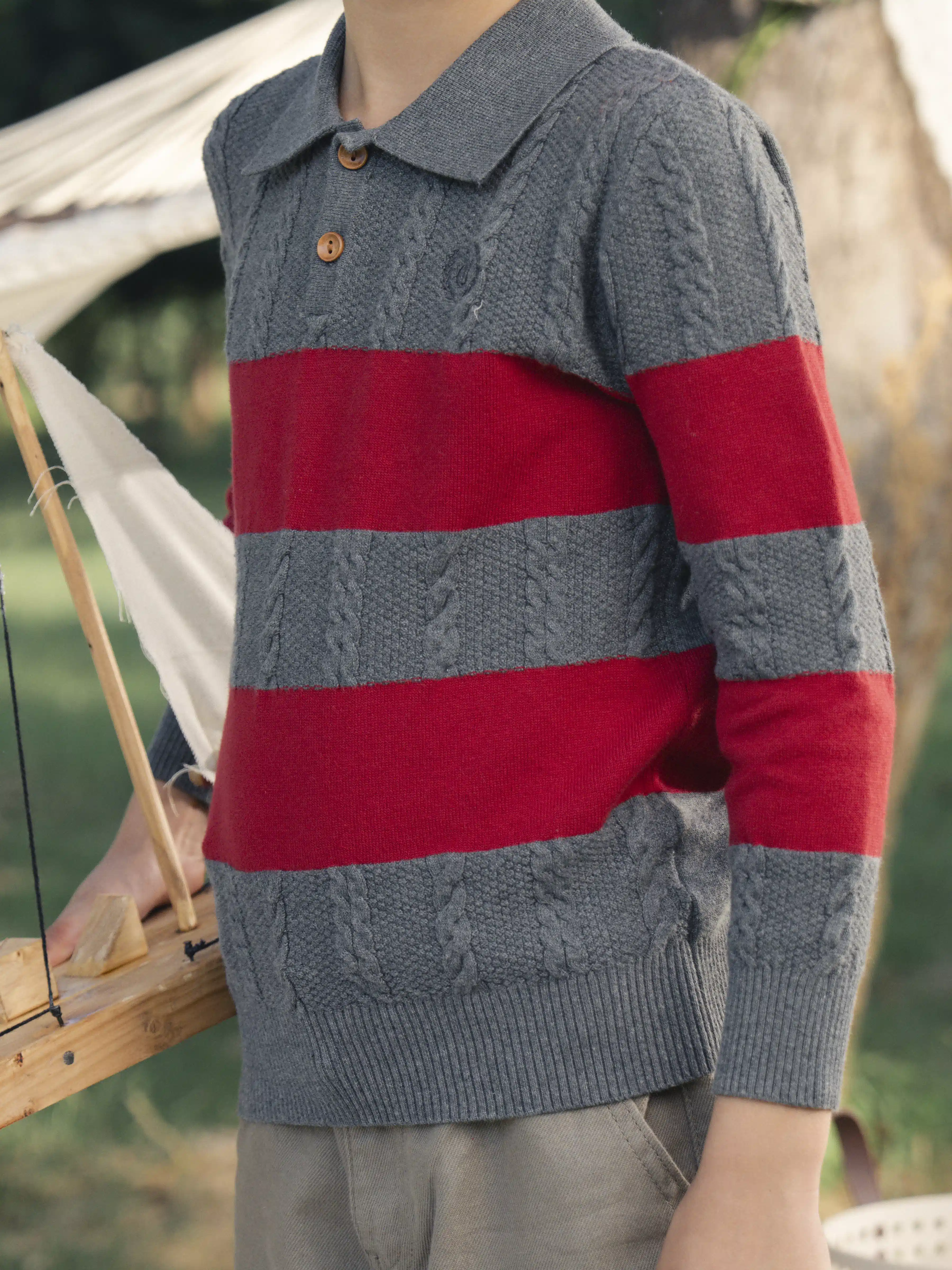 Polo Striped Sweater - EBTSWT5-009 - Image 5