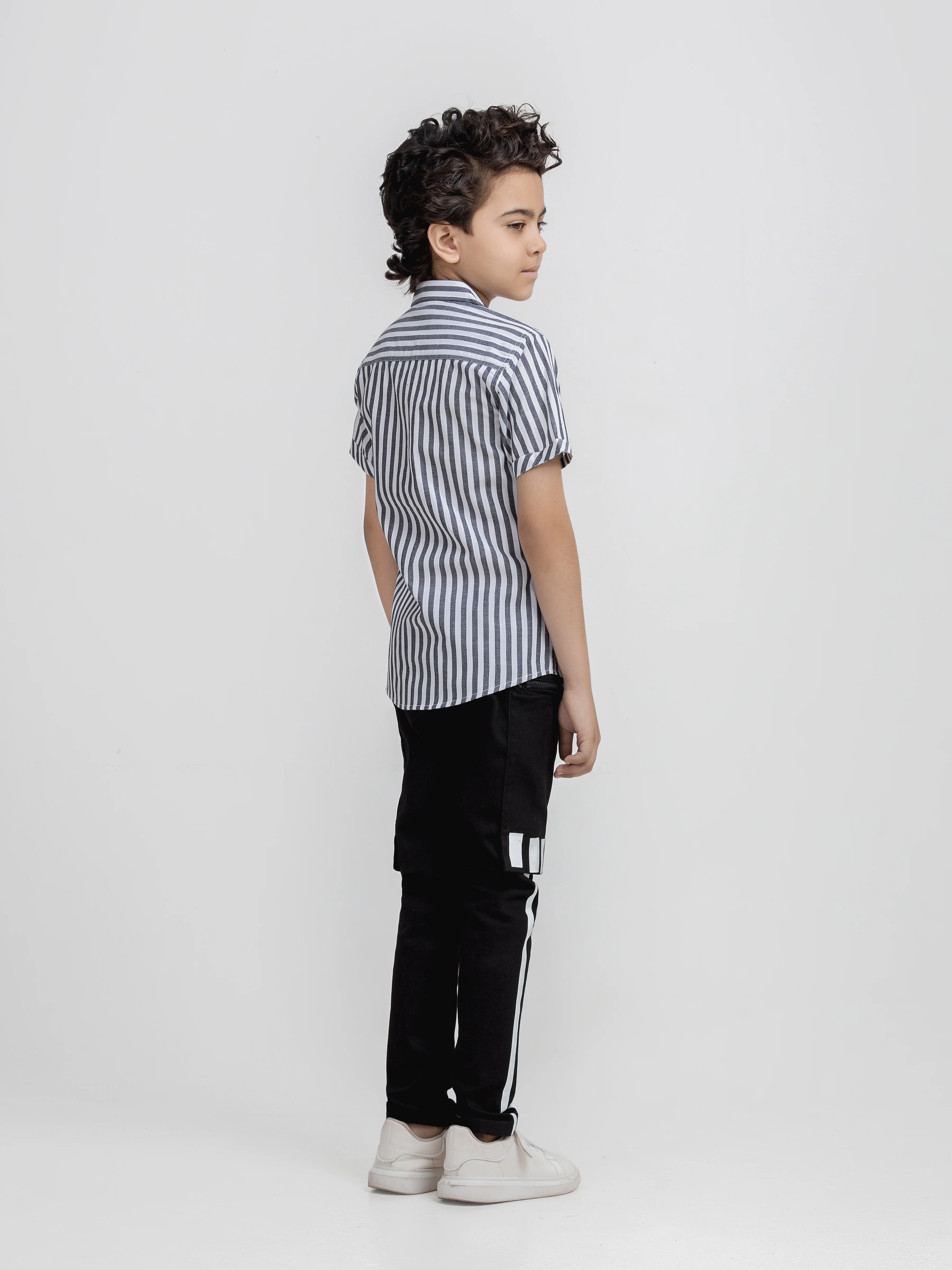 Half Sleeves Striped Shirt - EBTSH6-27703 - Image 5