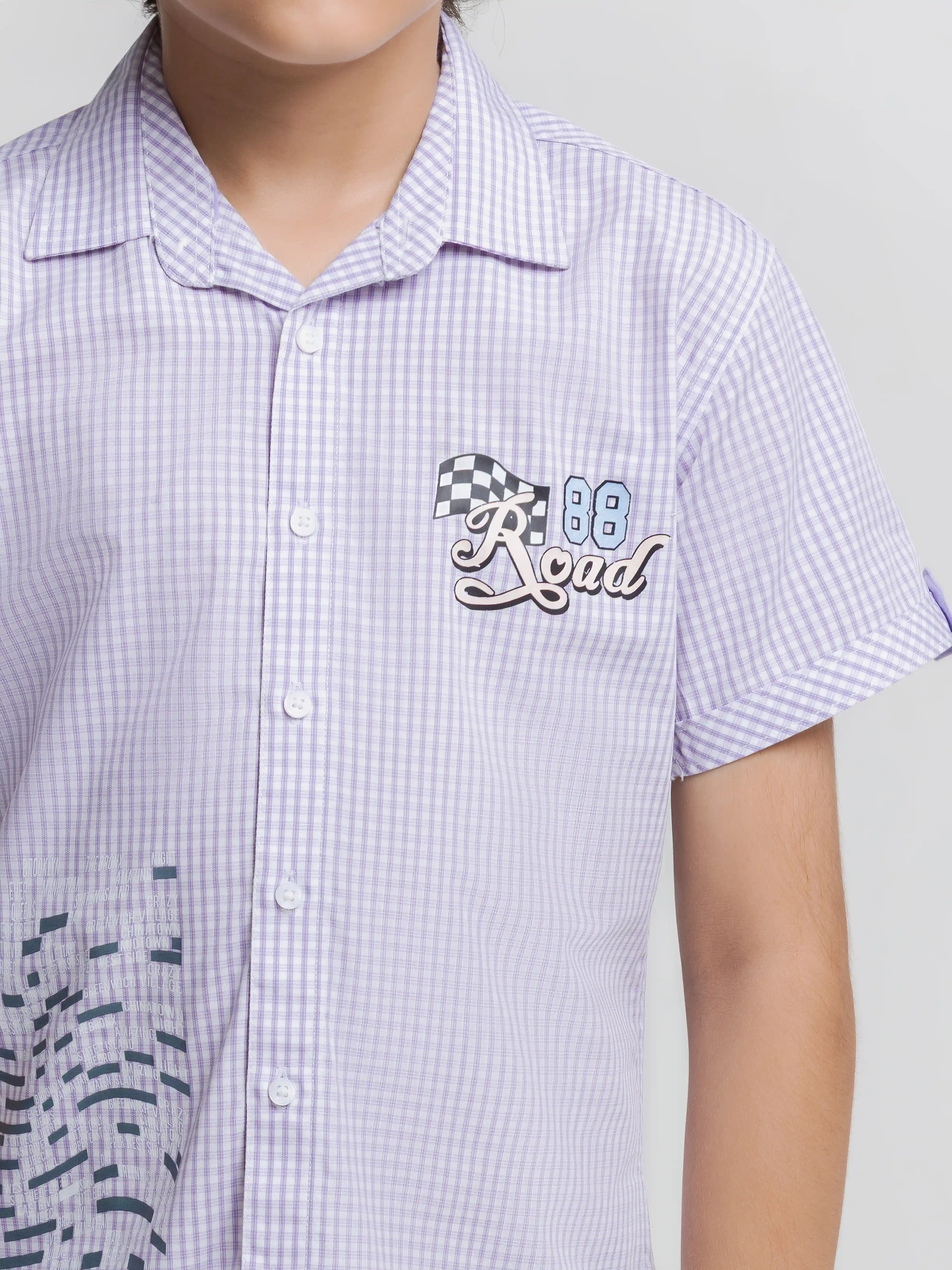 Half Sleeves Check Shirt - EBTSH6-27704 - Image 3