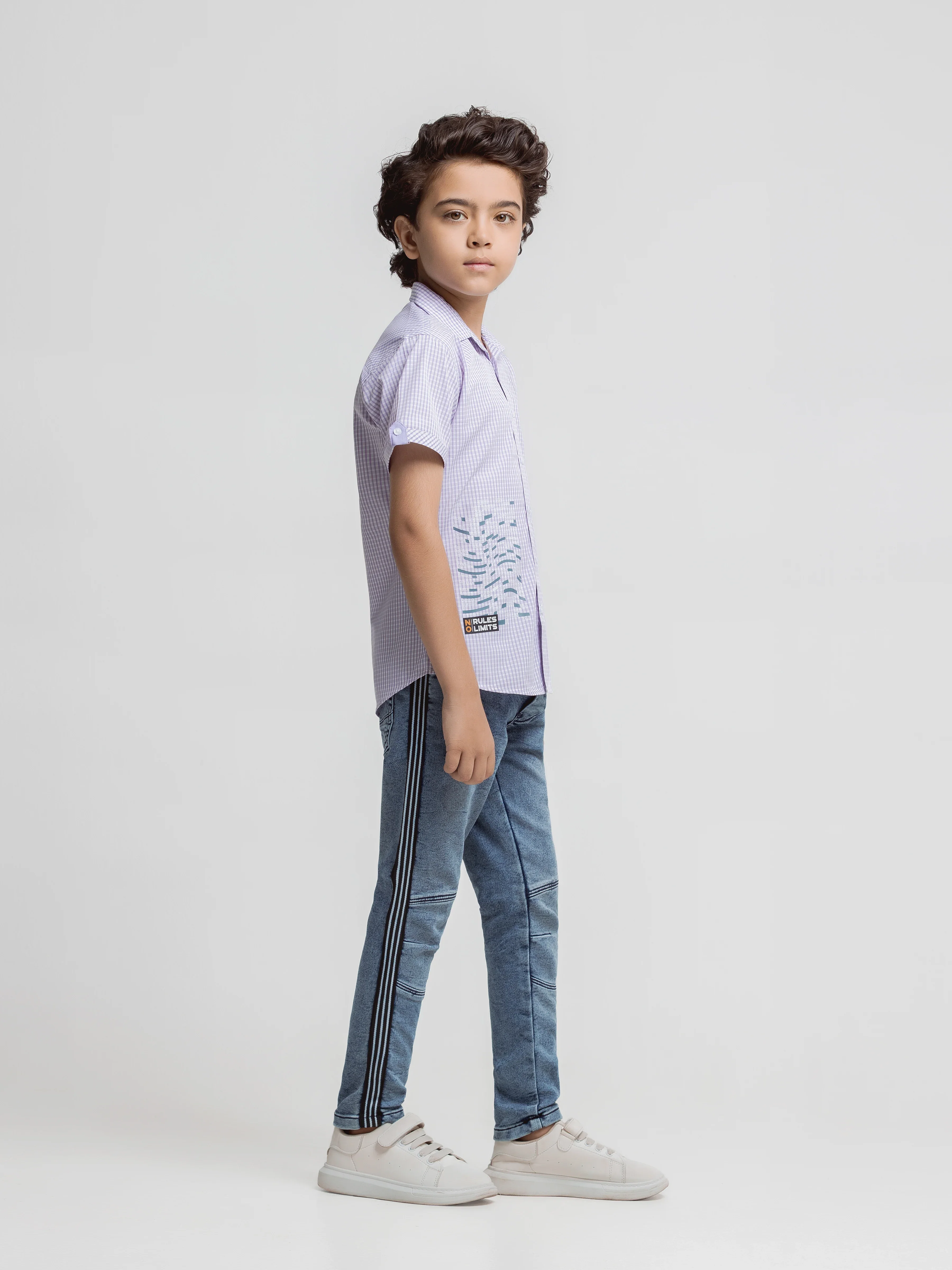 Half Sleeves Check Shirt - EBTSH6-27704 - Image 5
