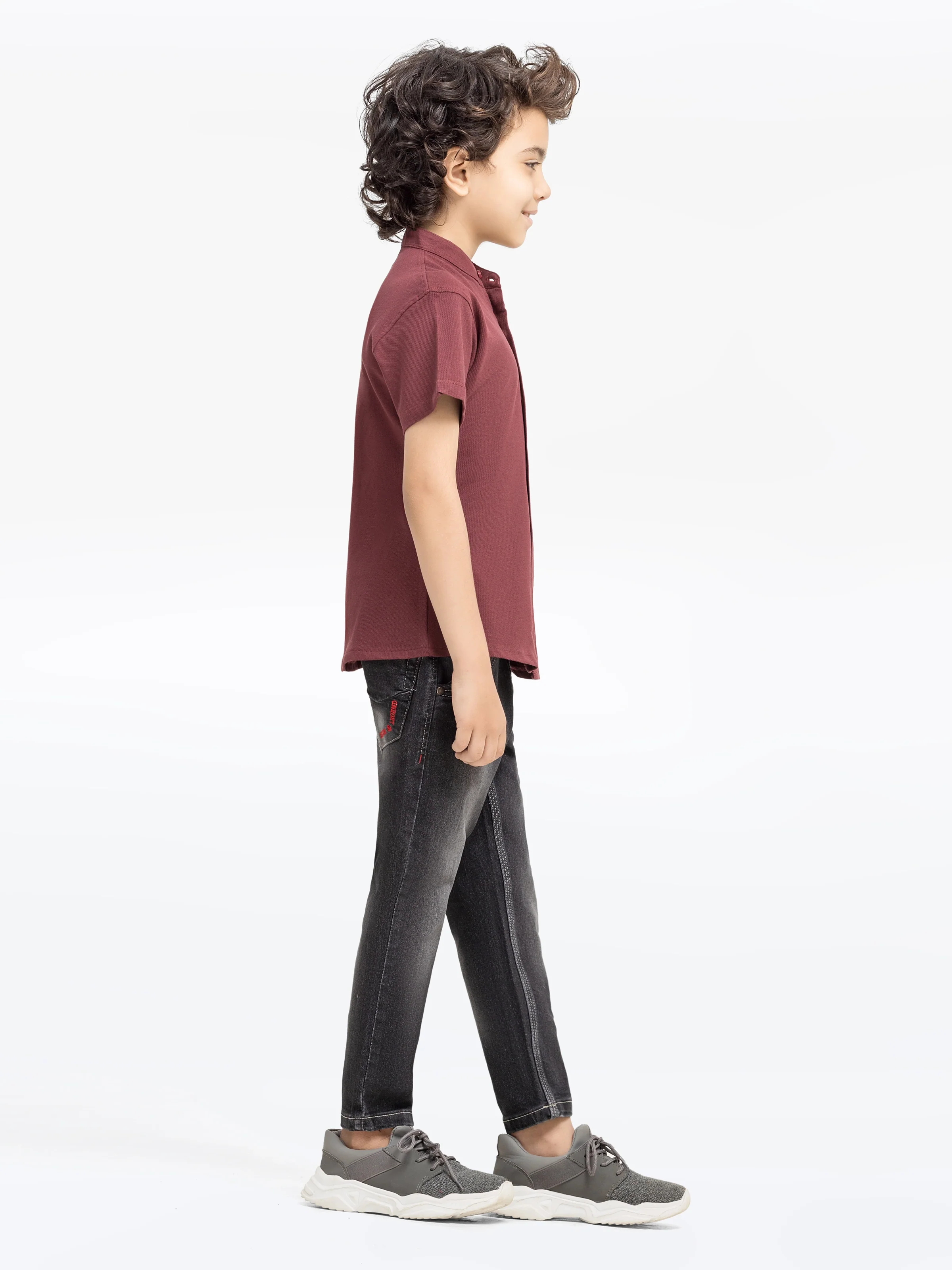 Half Sleeves Basic Shirt - EBTS24-27548 - Image 4
