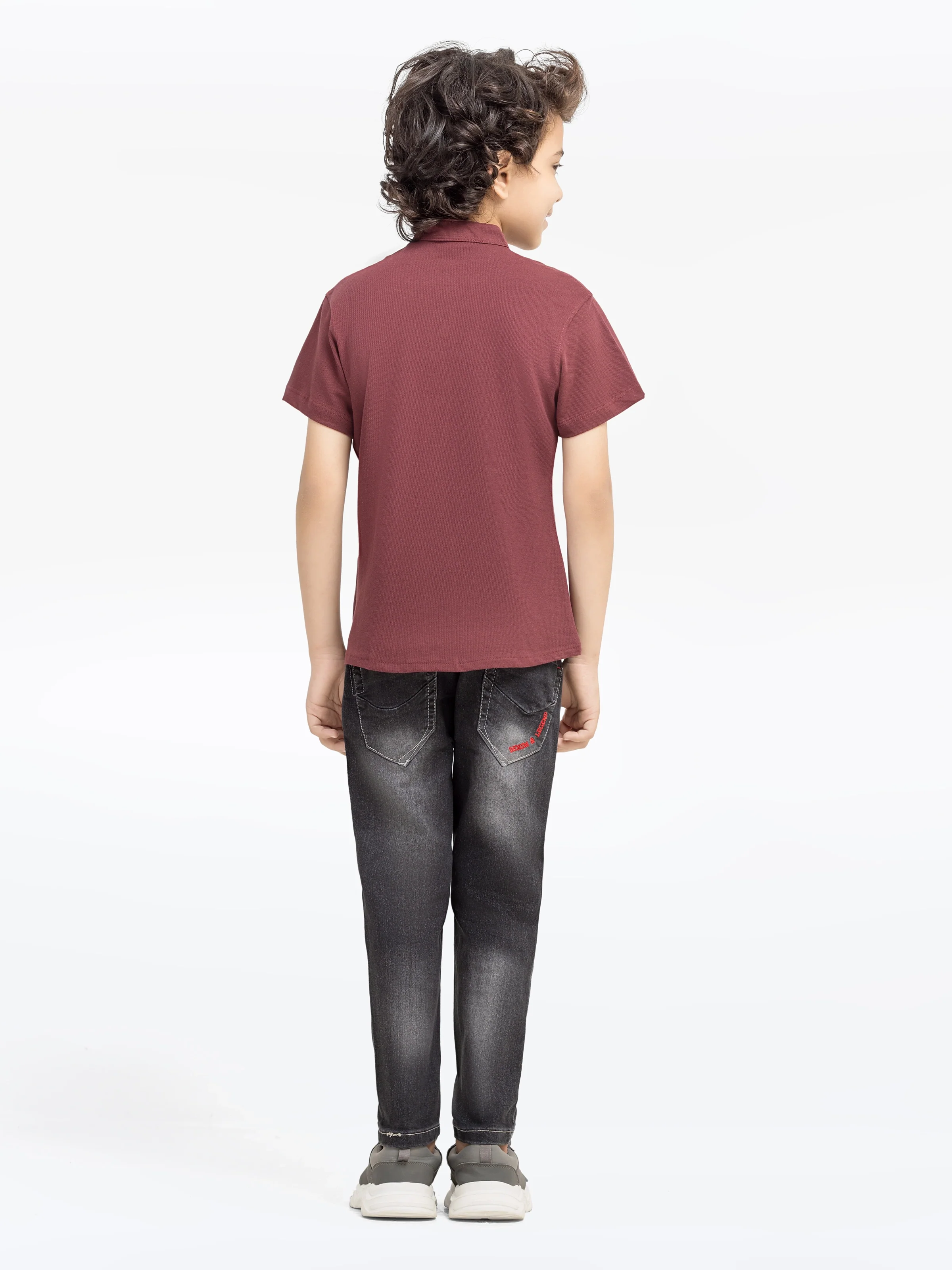 Half Sleeves Basic Shirt - EBTS24-27548 - Image 5