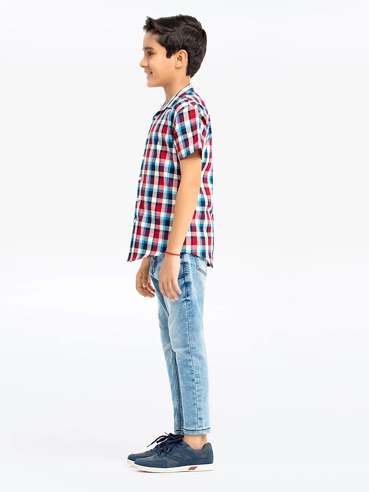 Half Sleeves Check Shirt - EBTS23-27502 - Image 3