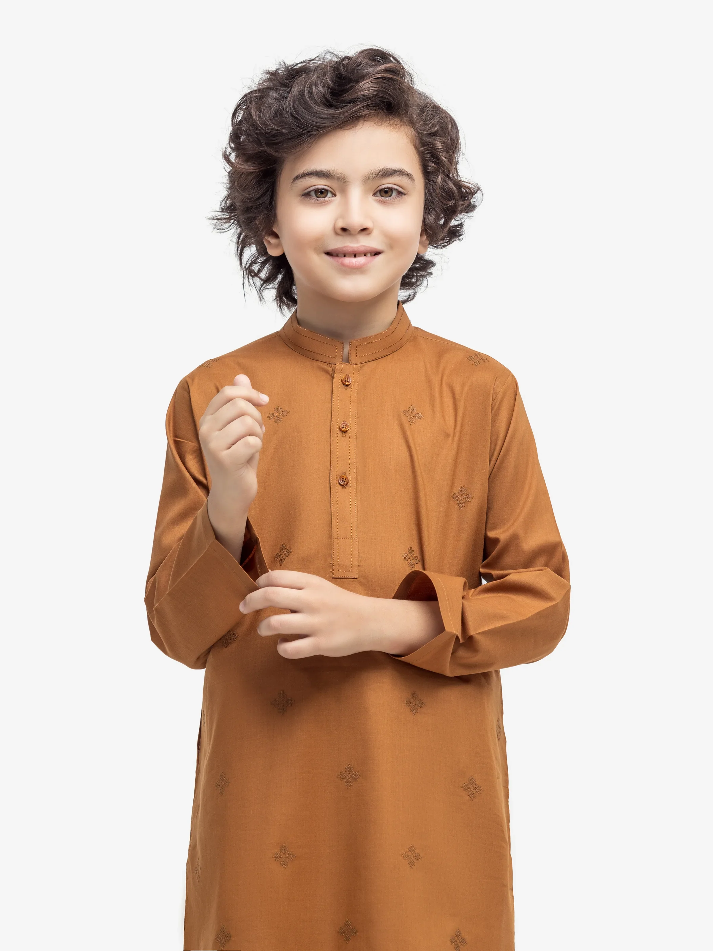 Embroidered Cotton Kurta - EBTK25-3995 - Image 2
